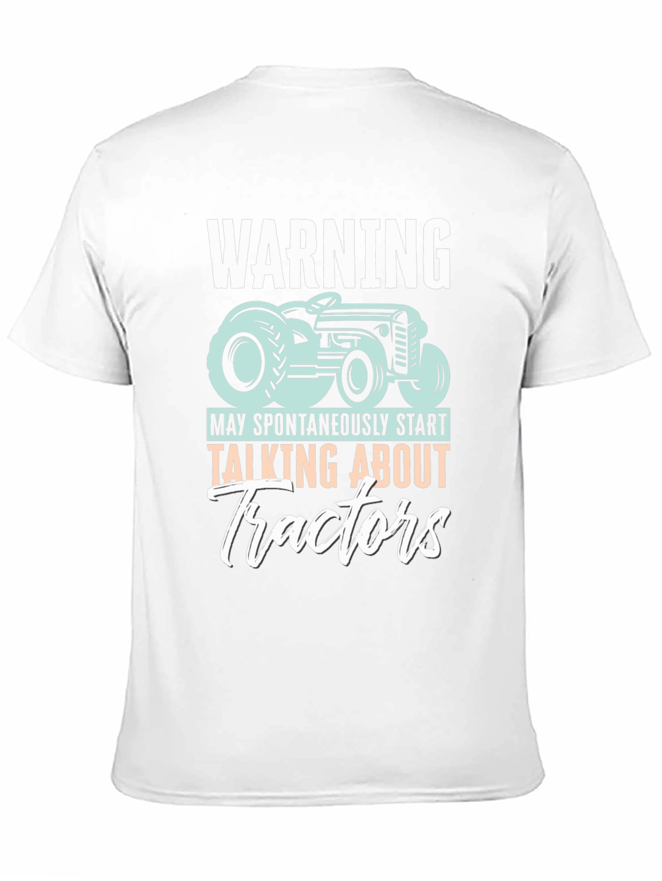 Warning Tractors Graphic T-Shirt