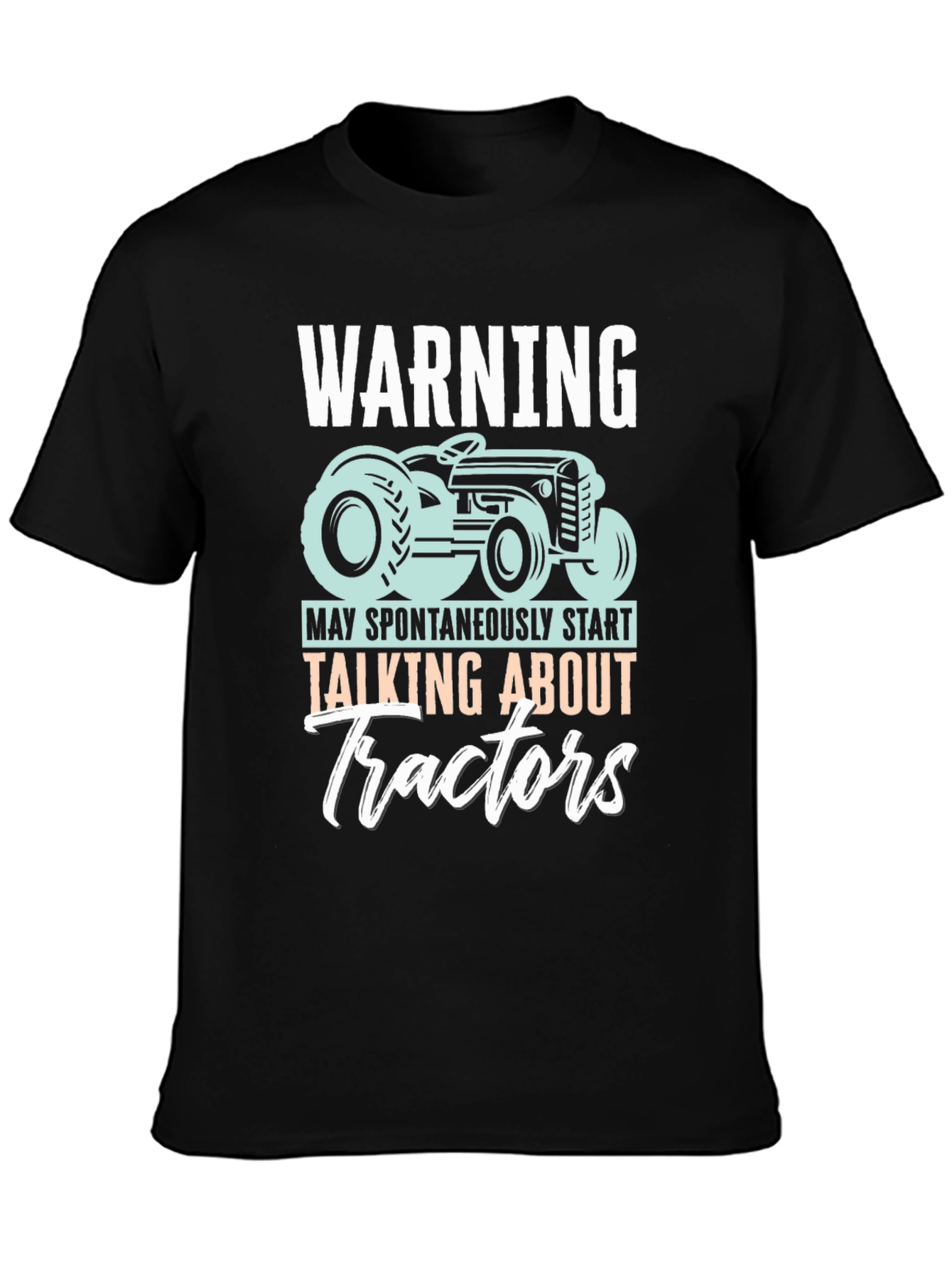 Warning Tractors Graphic T-Shirt