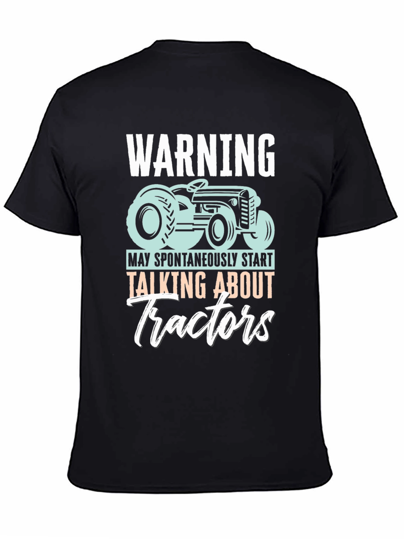 Warning Tractors Graphic T-Shirt