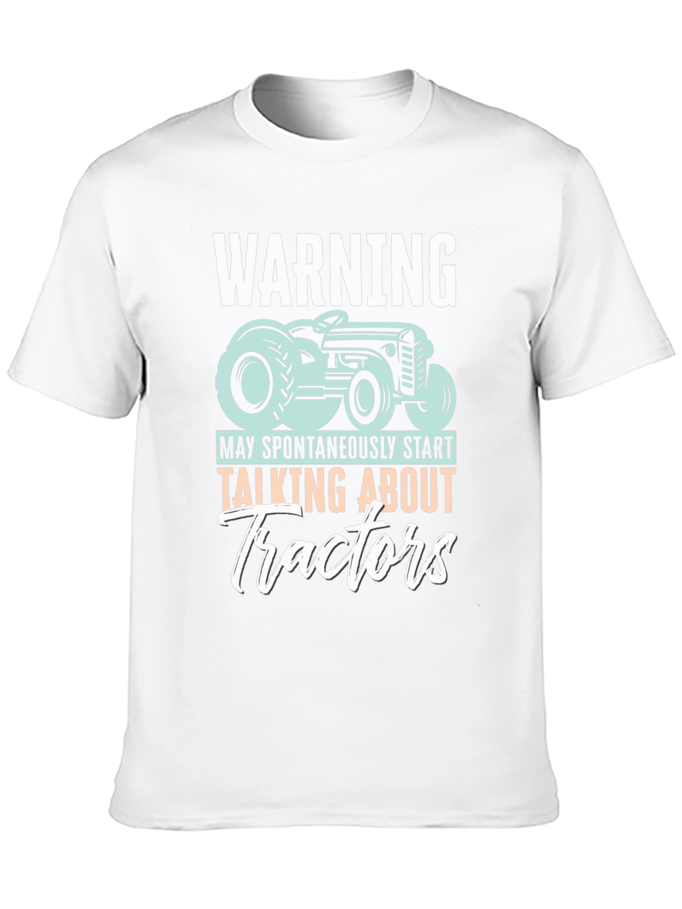 Warning Tractors Graphic T-Shirt