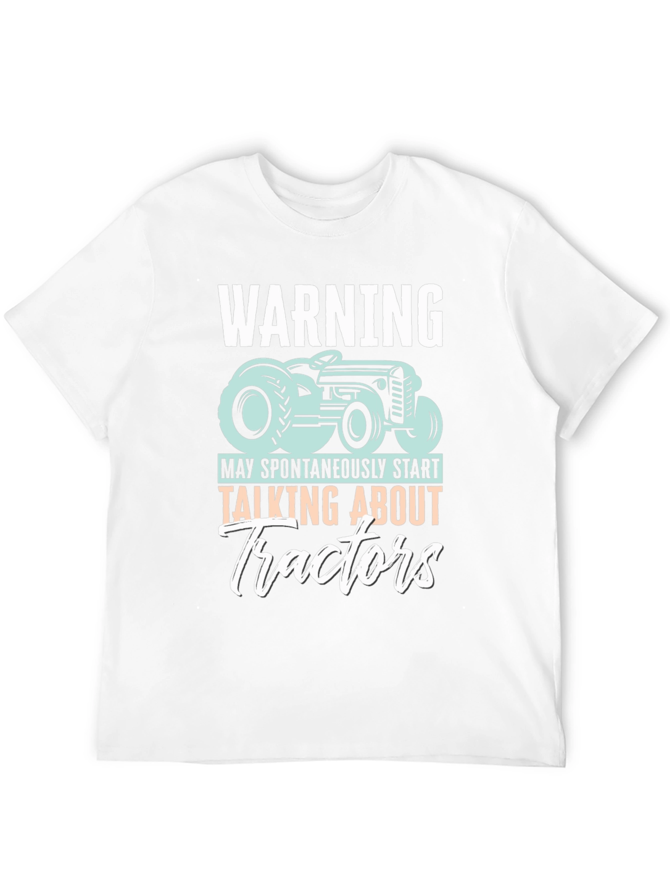 Warning Tractors Graphic T-Shirt