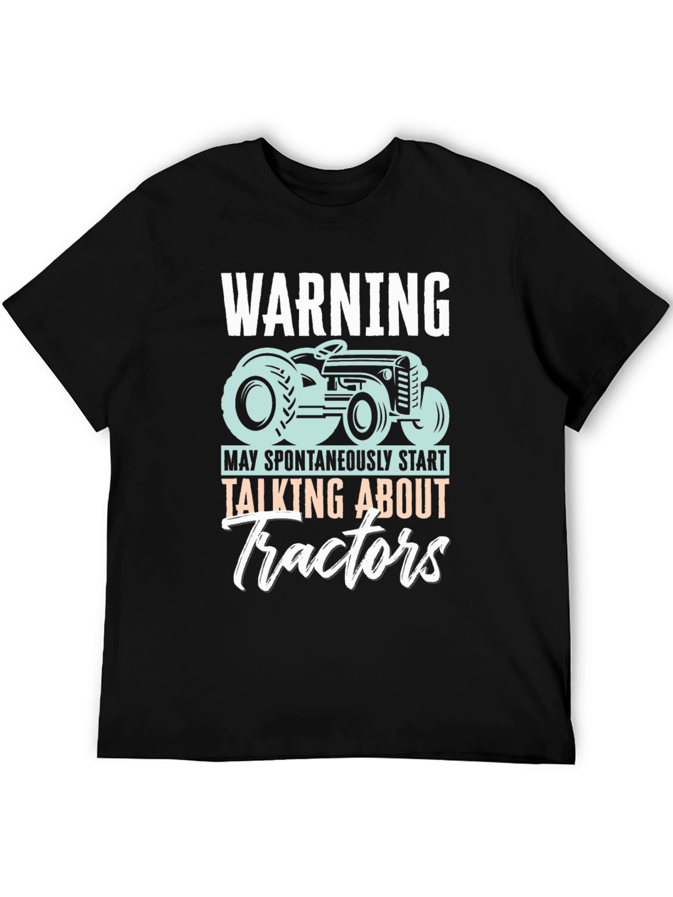 Warning Tractors Graphic T-Shirt