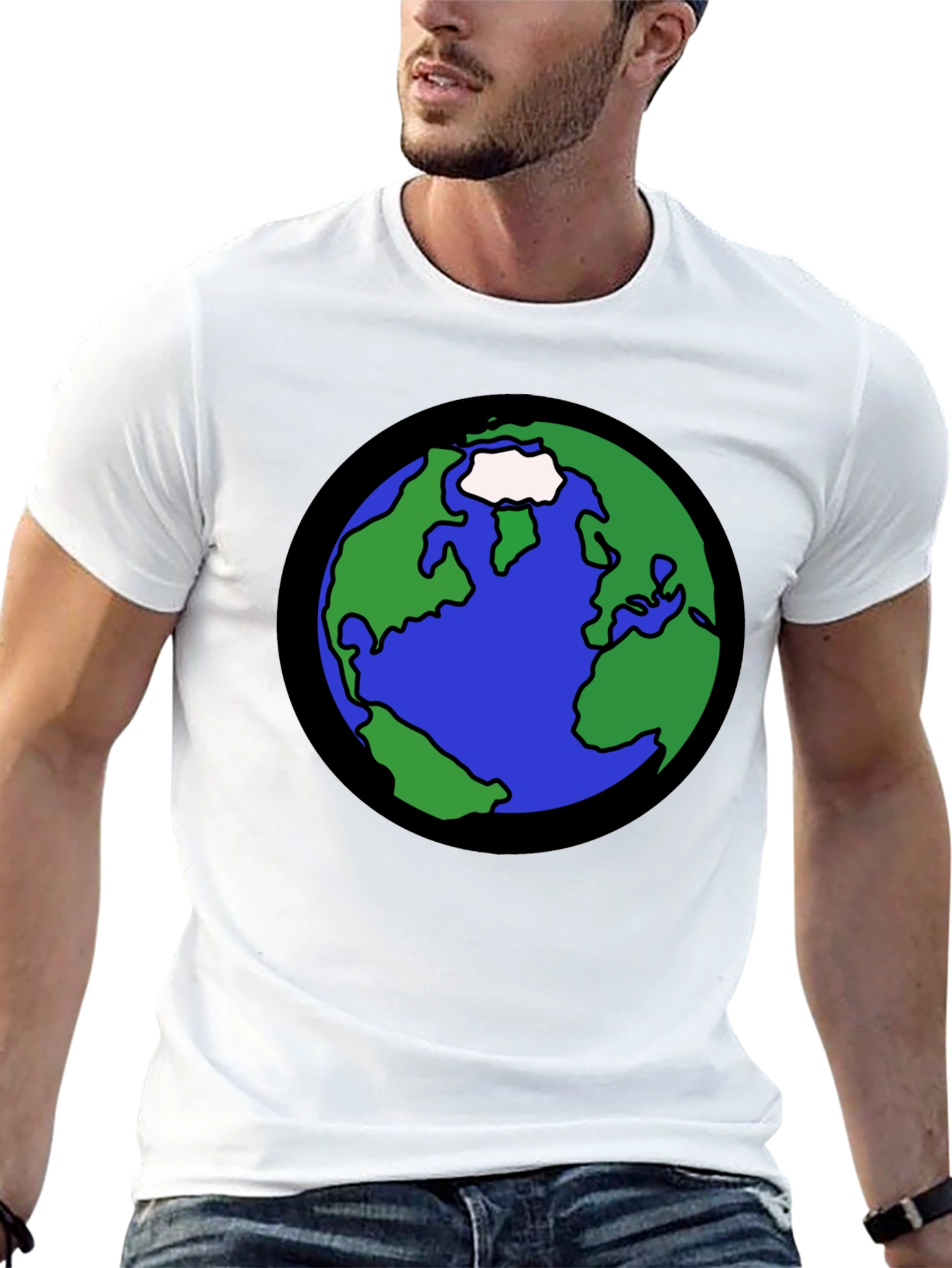 Earth Graphic T-Shirt - Bold Planet Design