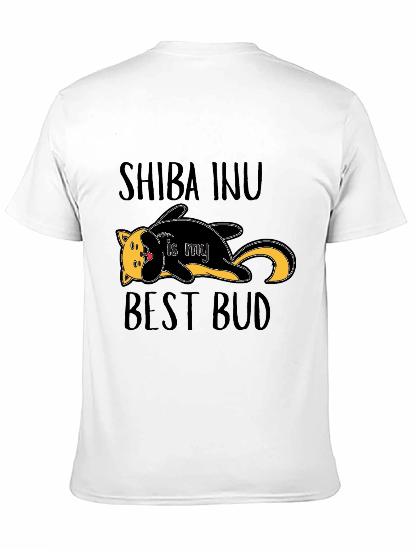 Shiba Inu Best Bud Black Graphic T-Shirt
