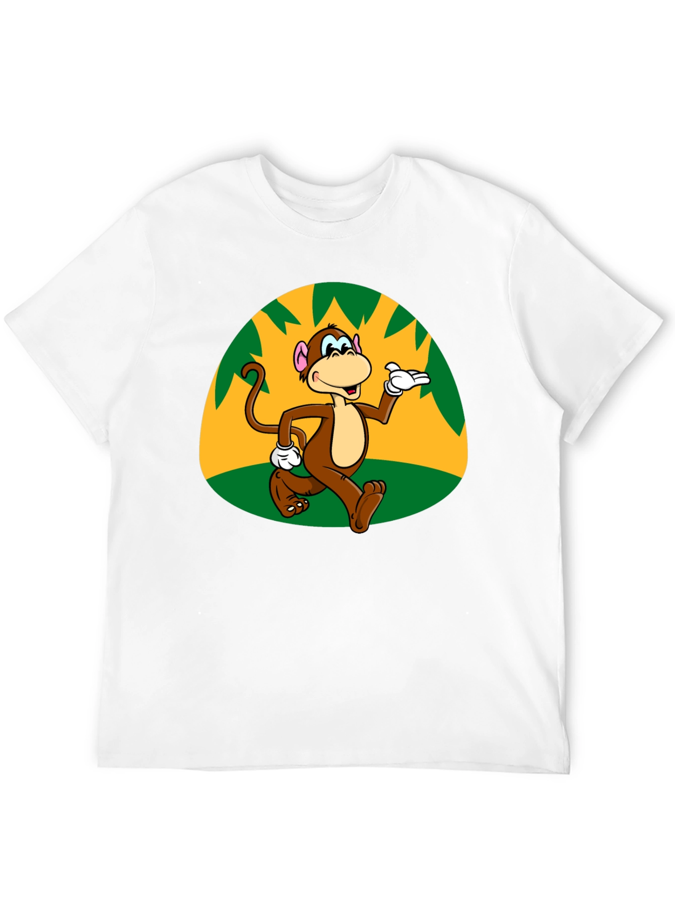 Cartoon Monkey Graphic T-Shirt