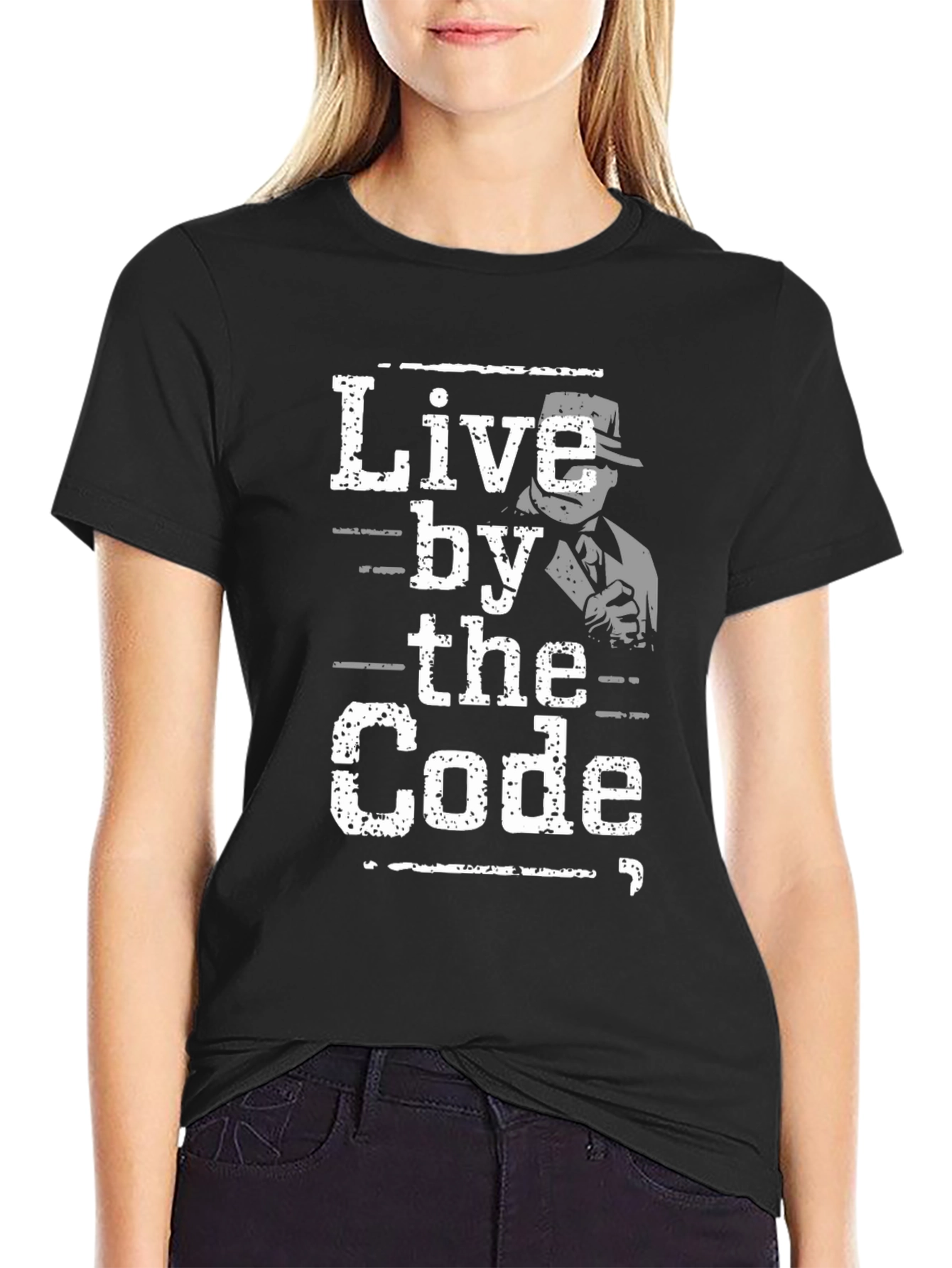 Live By the Code Graphic Tee - Mobster Design