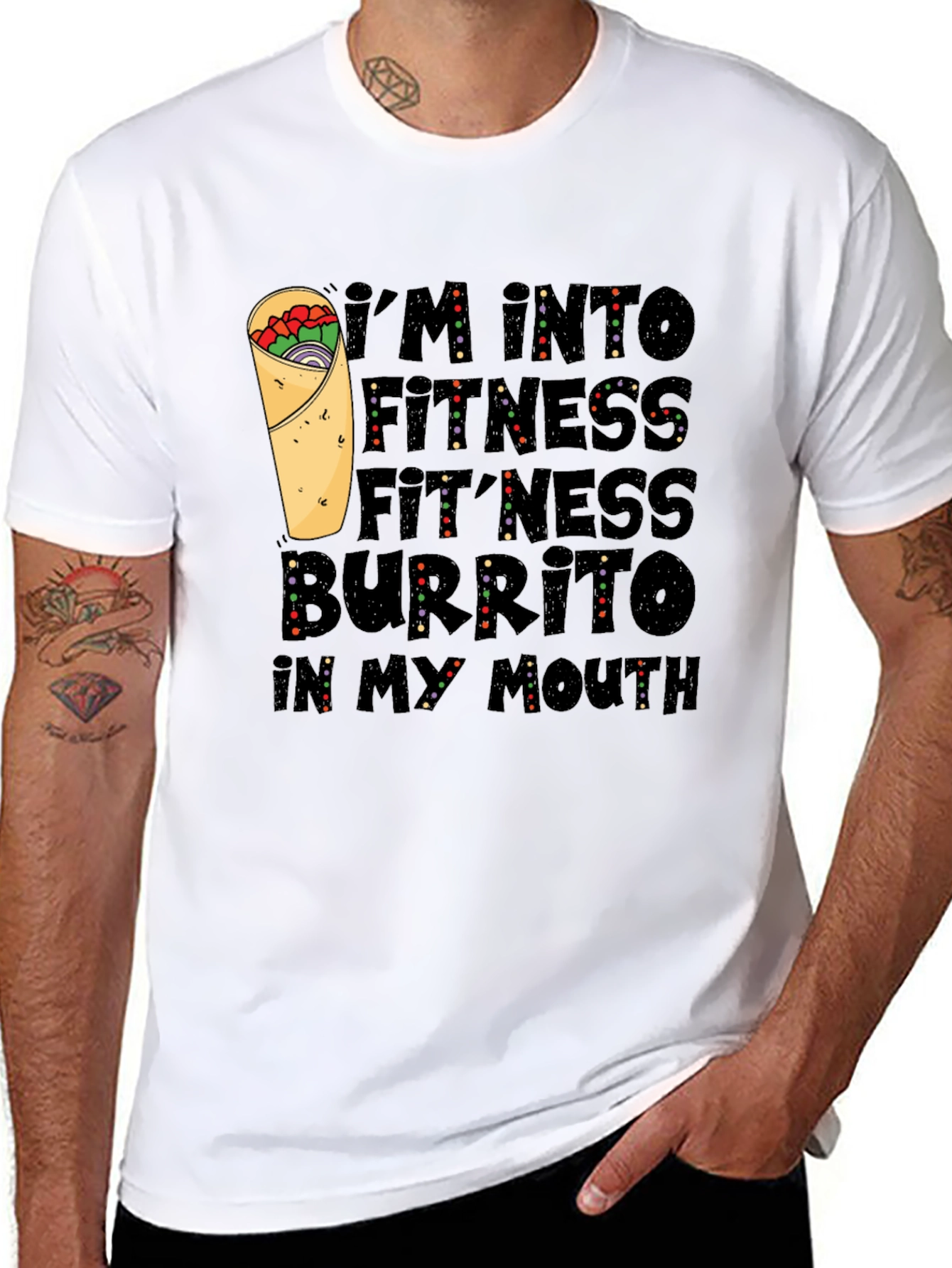 Fitness Burrito T-Shirt - Foodie Fun!