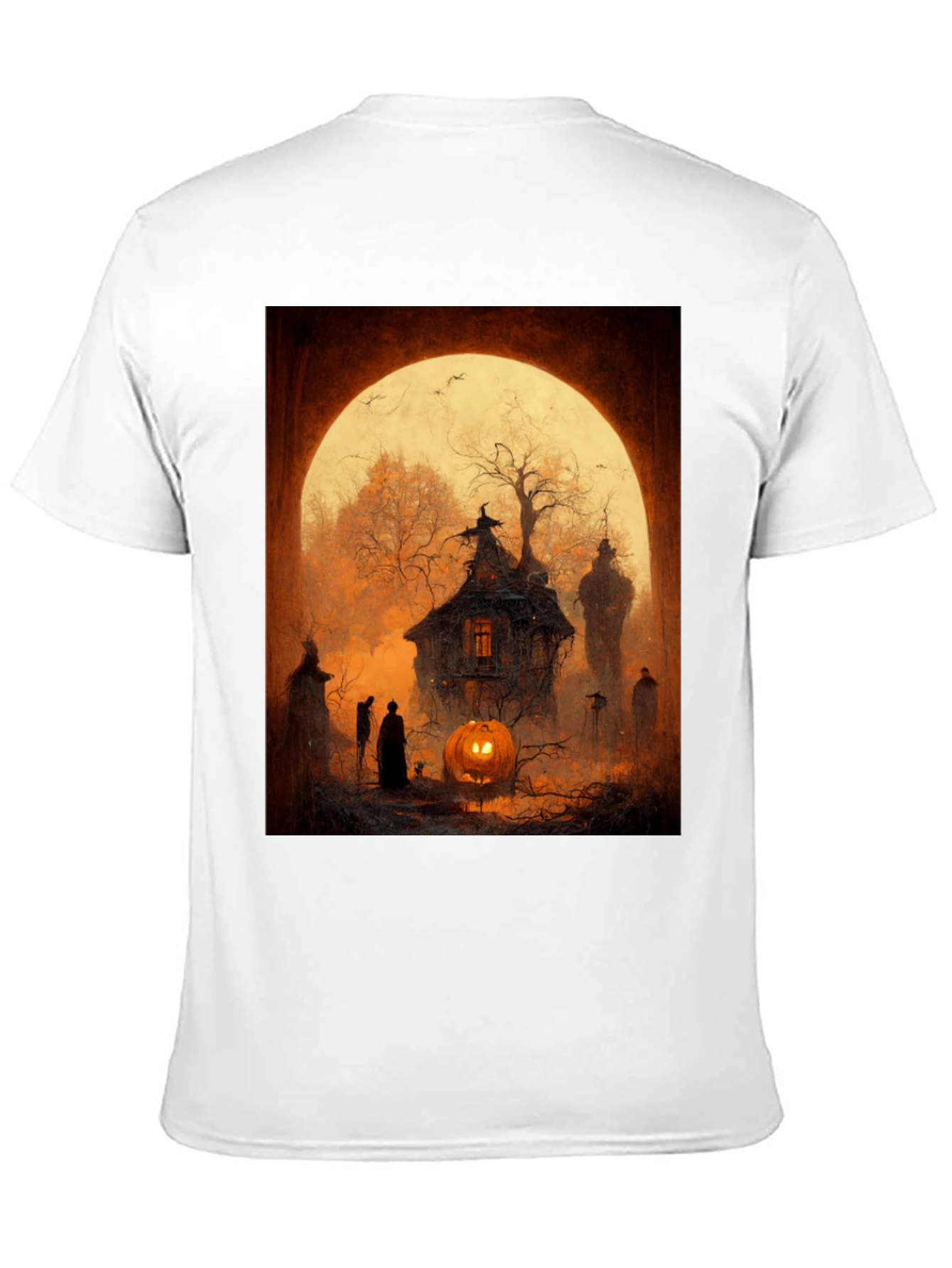 Spooky Halloween House Graphic T-Shirt