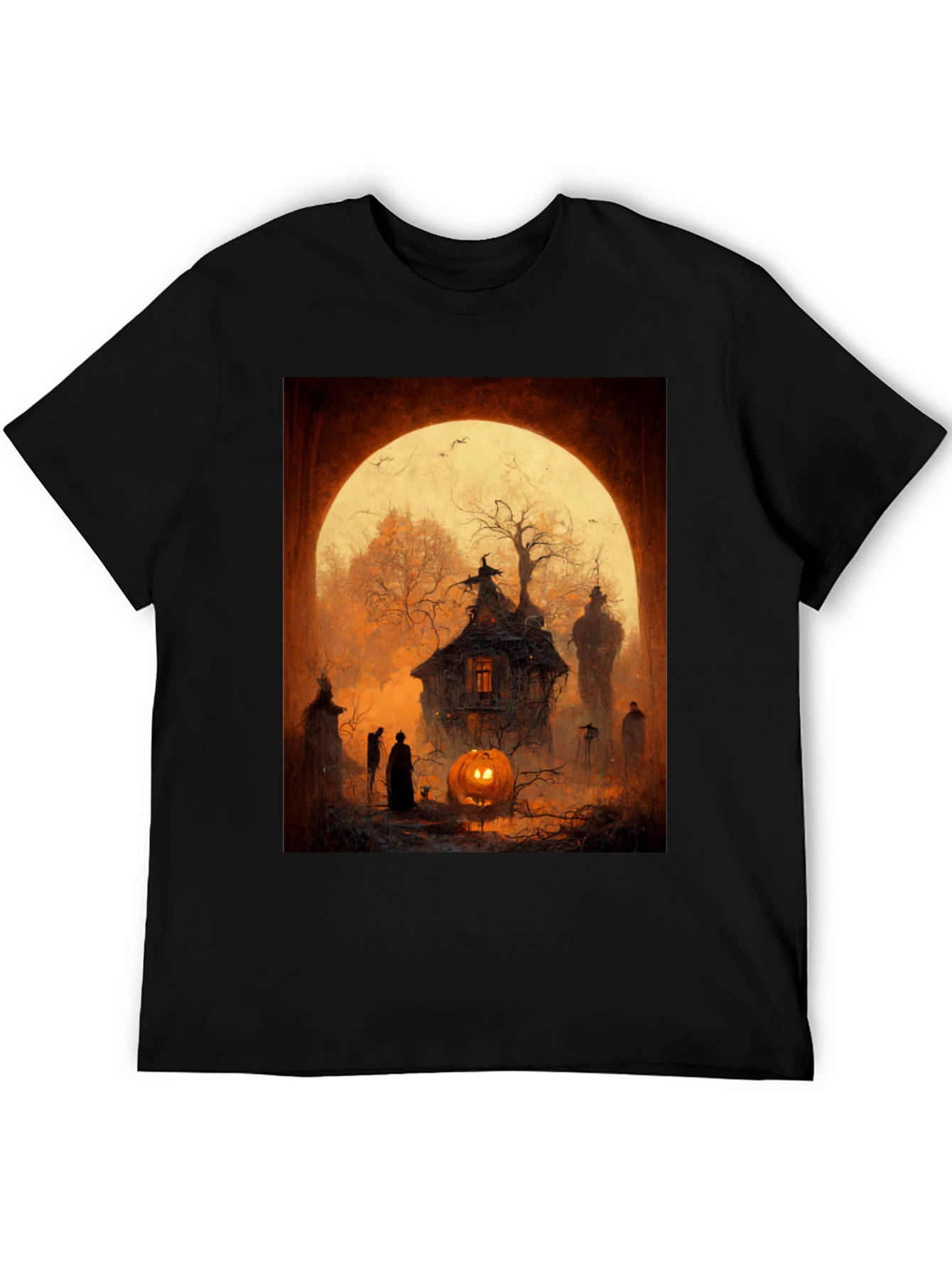 Spooky Halloween House Graphic T-Shirt