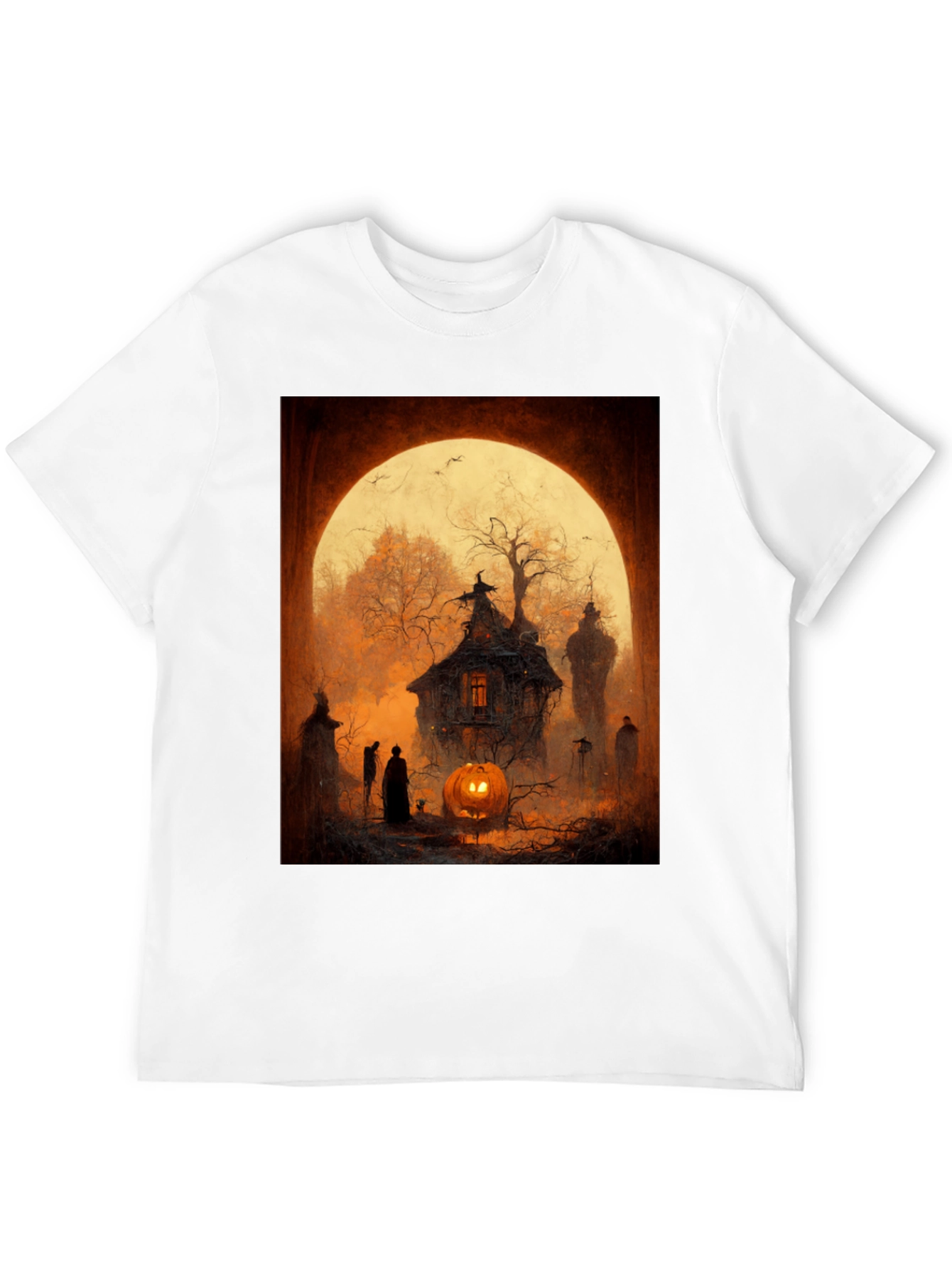 Spooky Halloween House Graphic T-Shirt