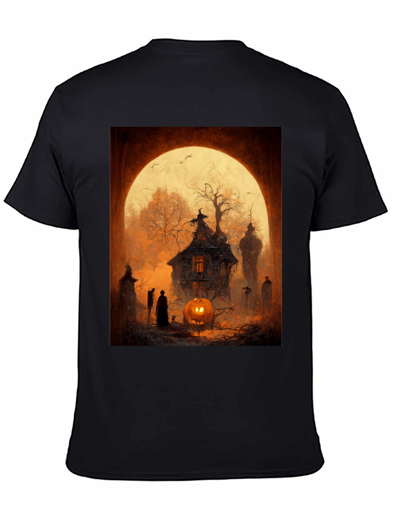 Spooky Halloween House Graphic T-Shirt
