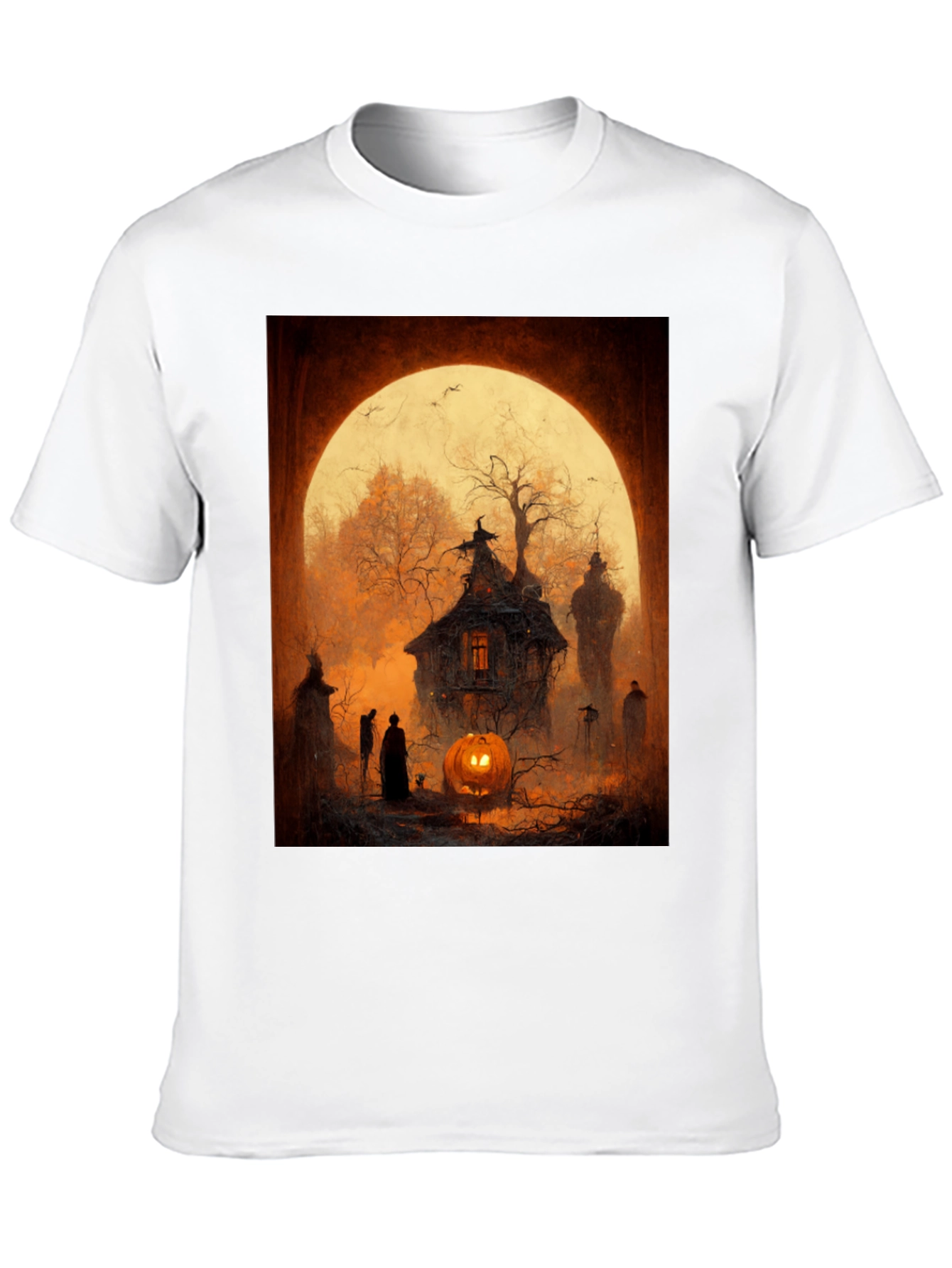 Spooky Halloween House Graphic T-Shirt