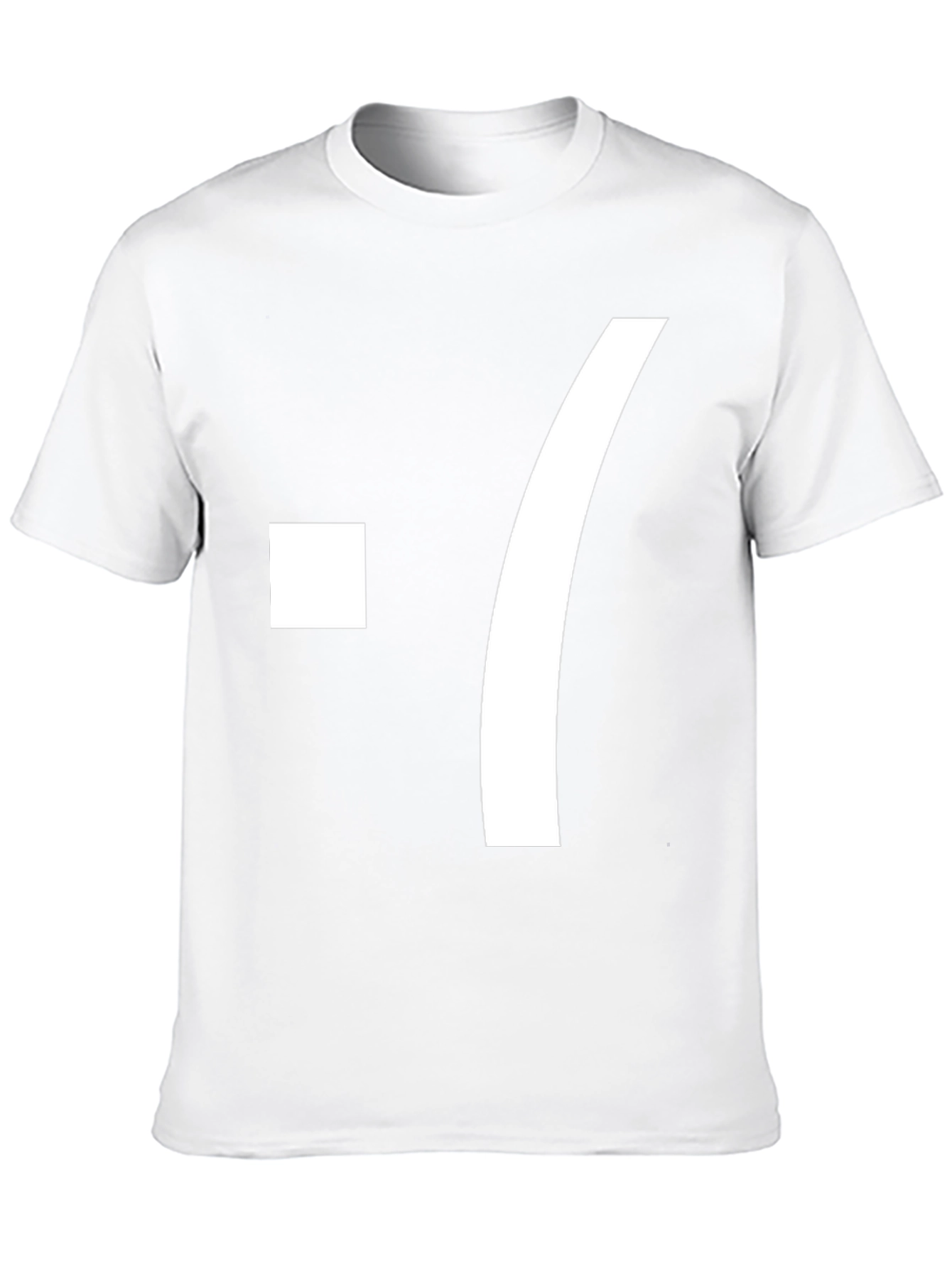 Mens Black T-Shirt with White Graphic