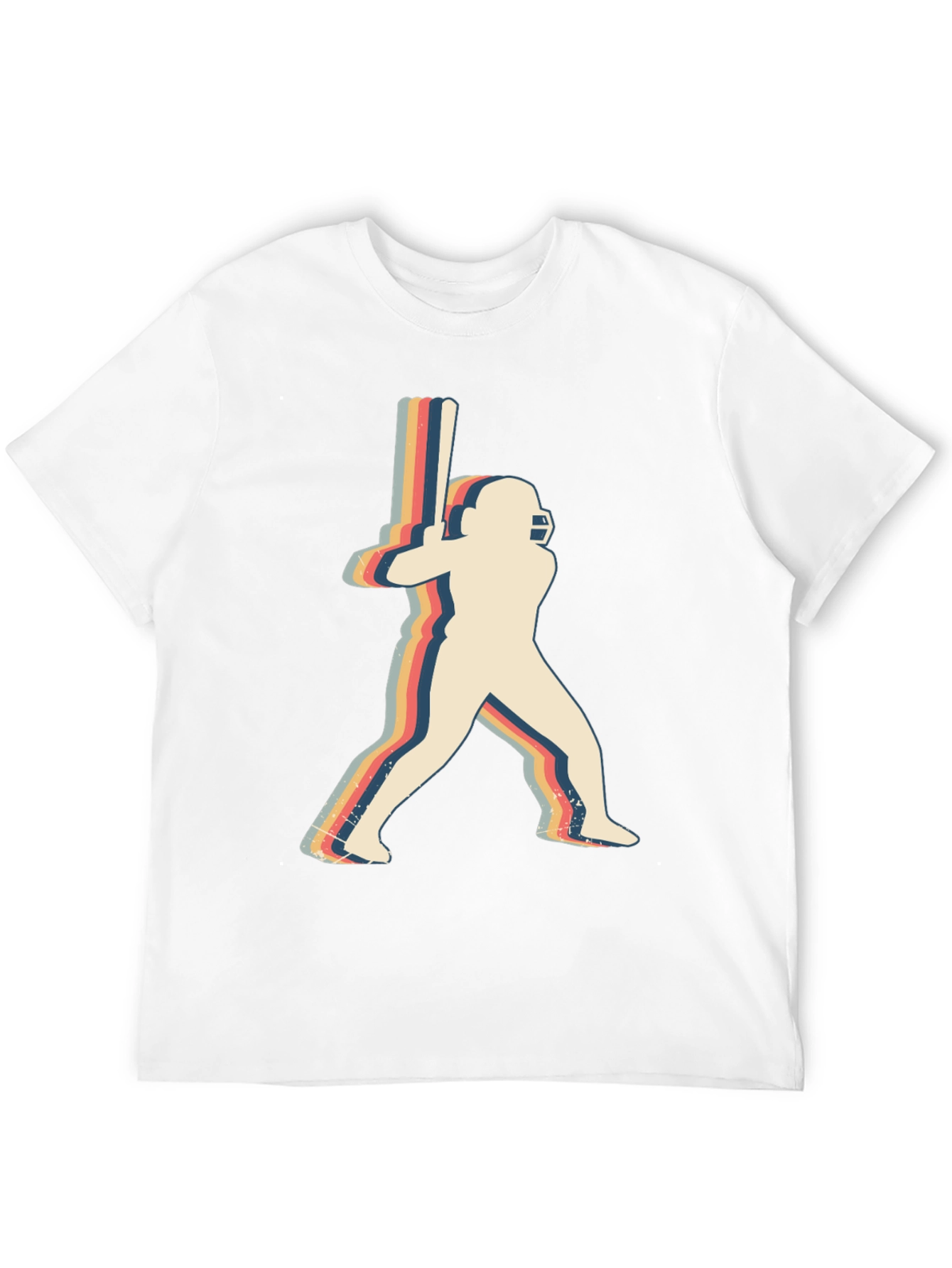Retro Cricket Player Graphic Tee