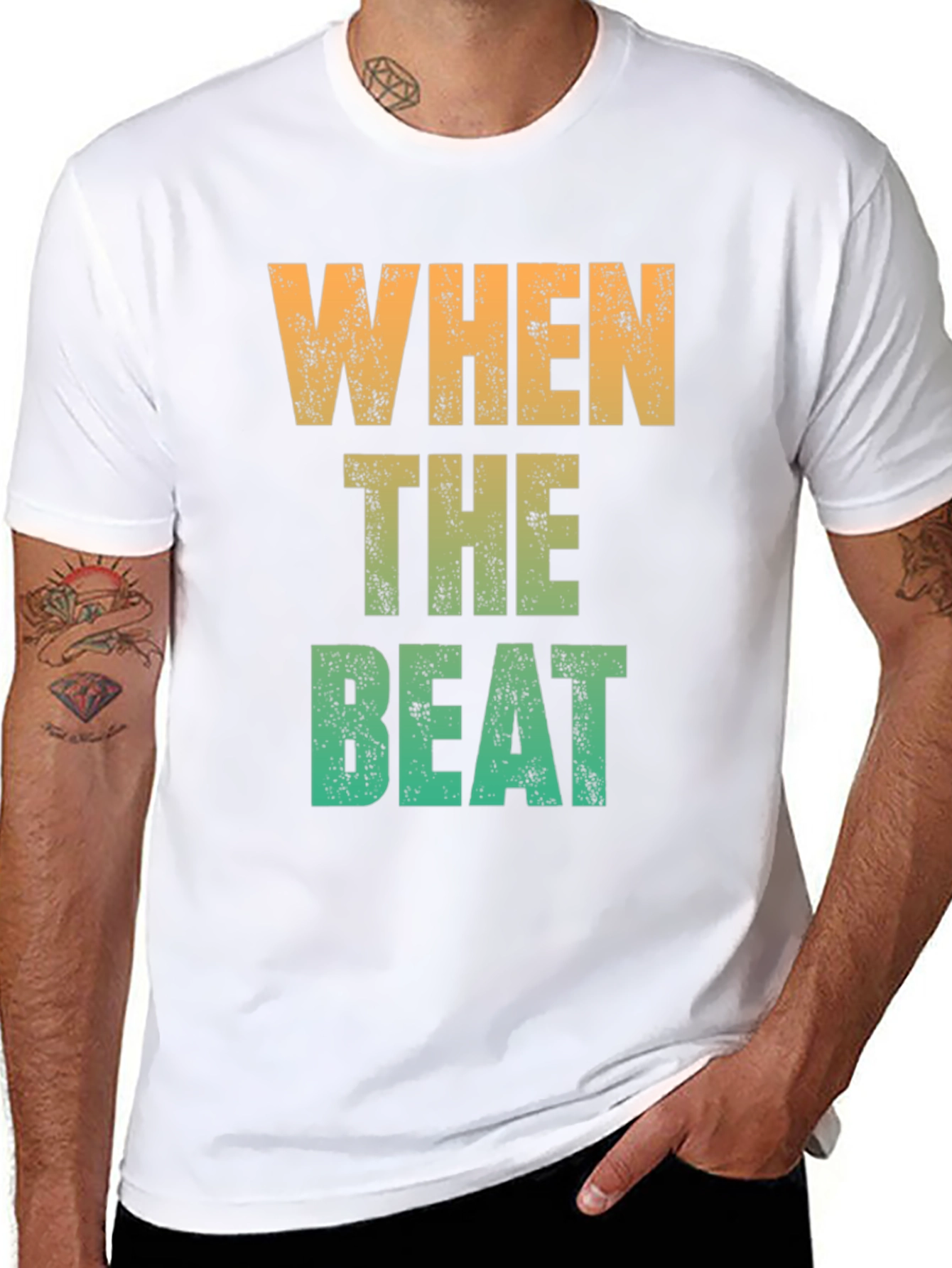 When The Beat Drops Graphic Tee - Cotton Blend
