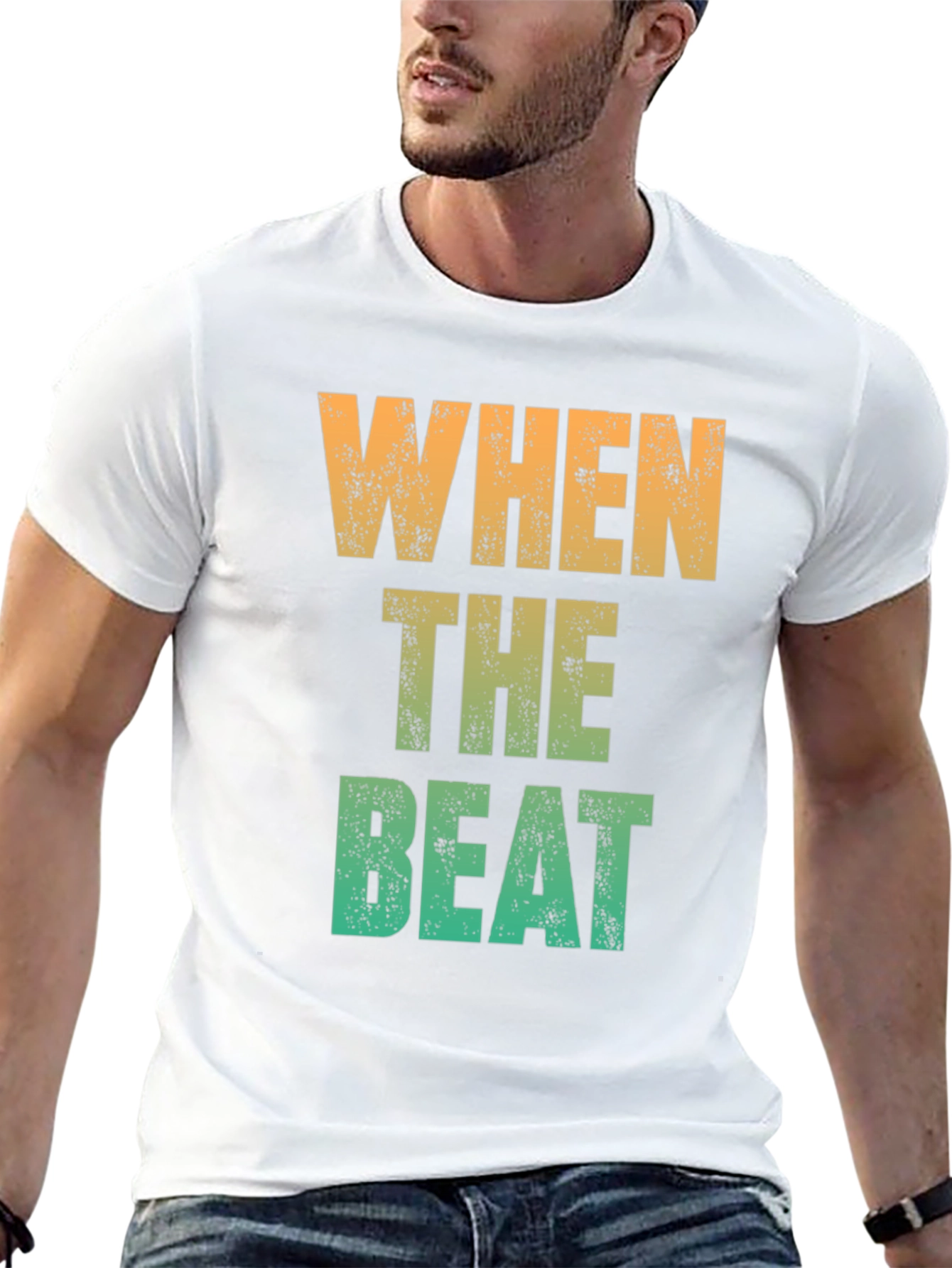 When The Beat Drops Graphic Tee - Cotton Blend