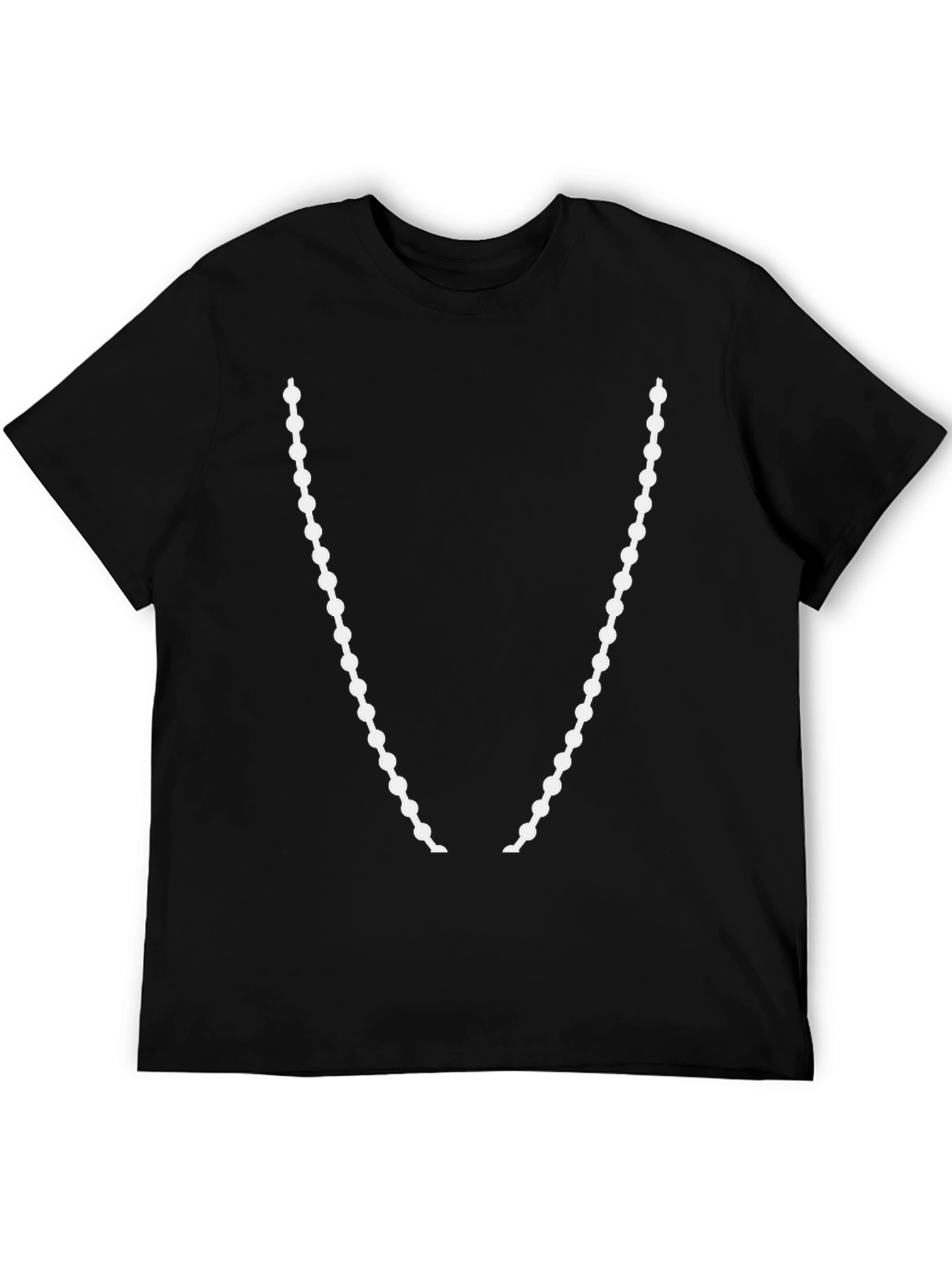 Beaded Necklace Graphic T-Shirt - Stylish Casual Wear