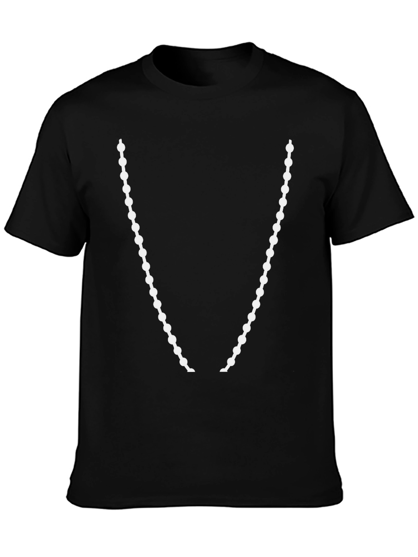 Beaded Necklace Graphic T-Shirt - Stylish Casual Wear