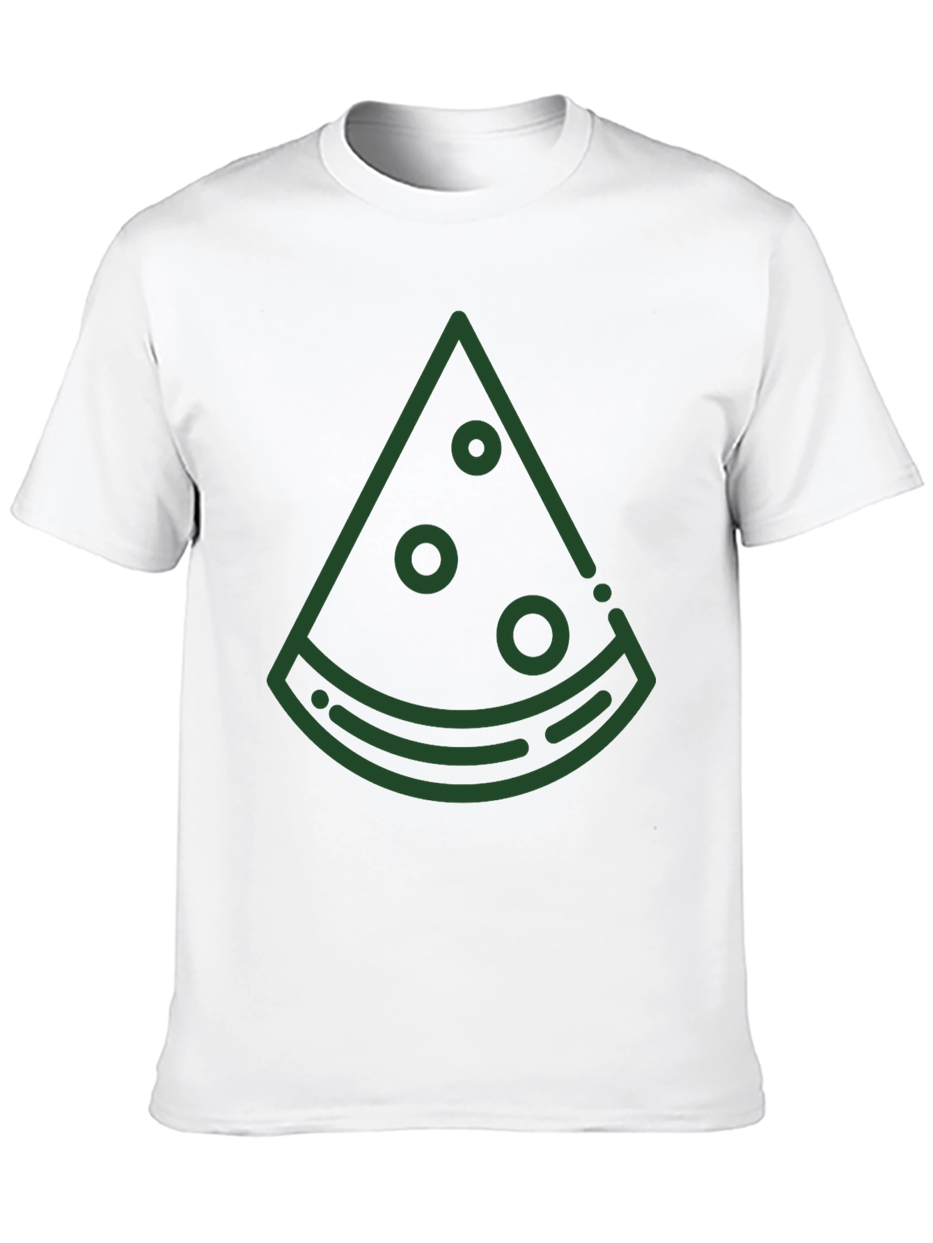 Mens Black T-Shirt with Green Watermelon Graphic