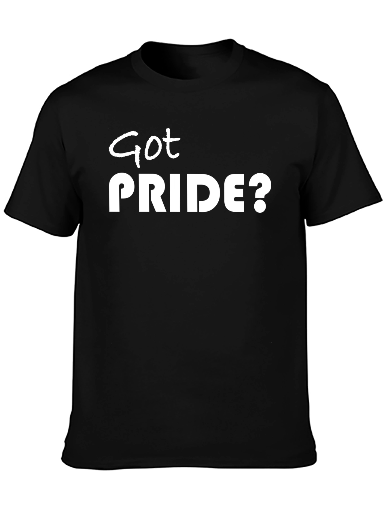 Got Pride? Graphic T-Shirt - Black Crew Neck Tee