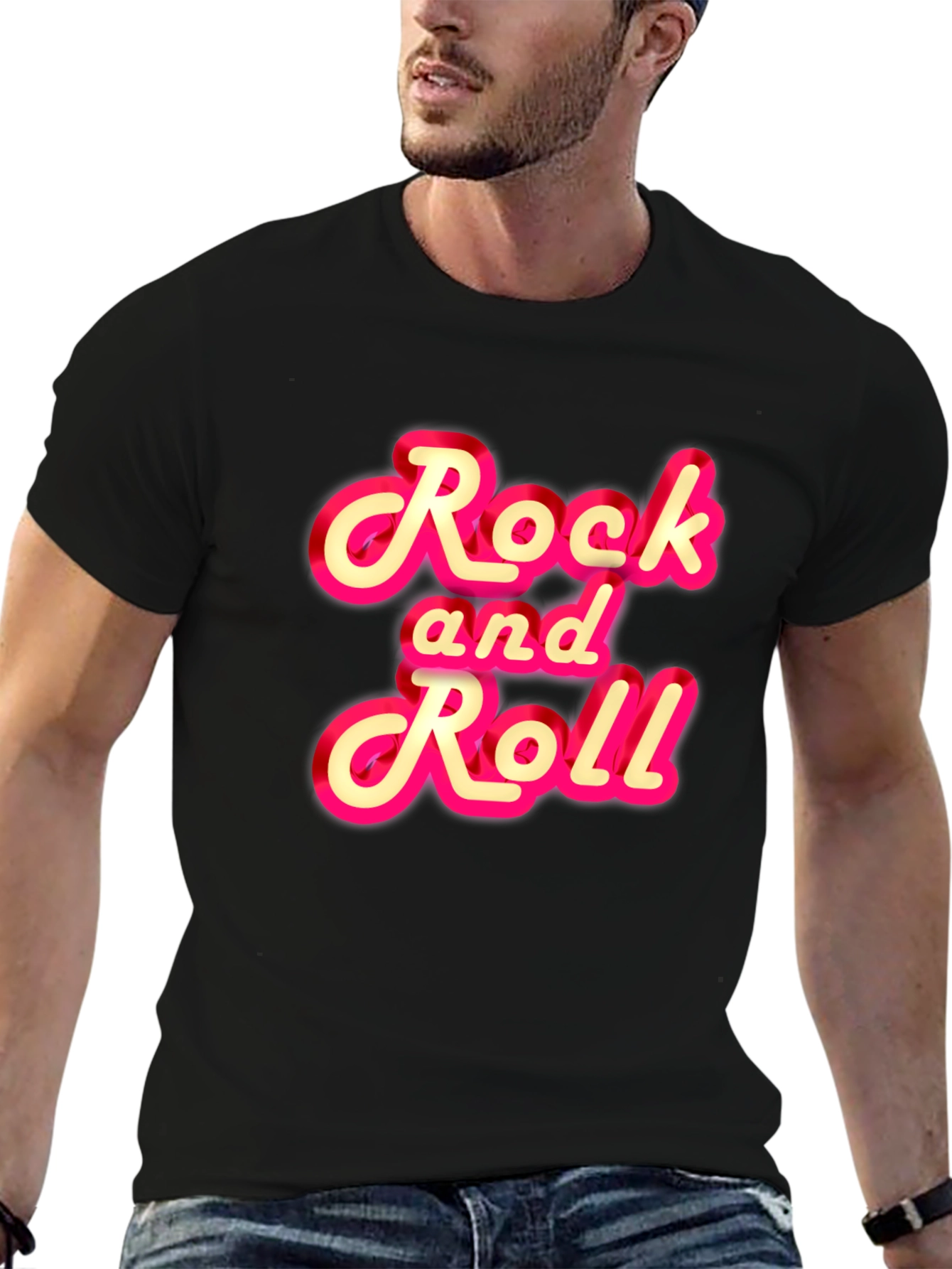 Rock and Roll Graphic Tee - Classic Style