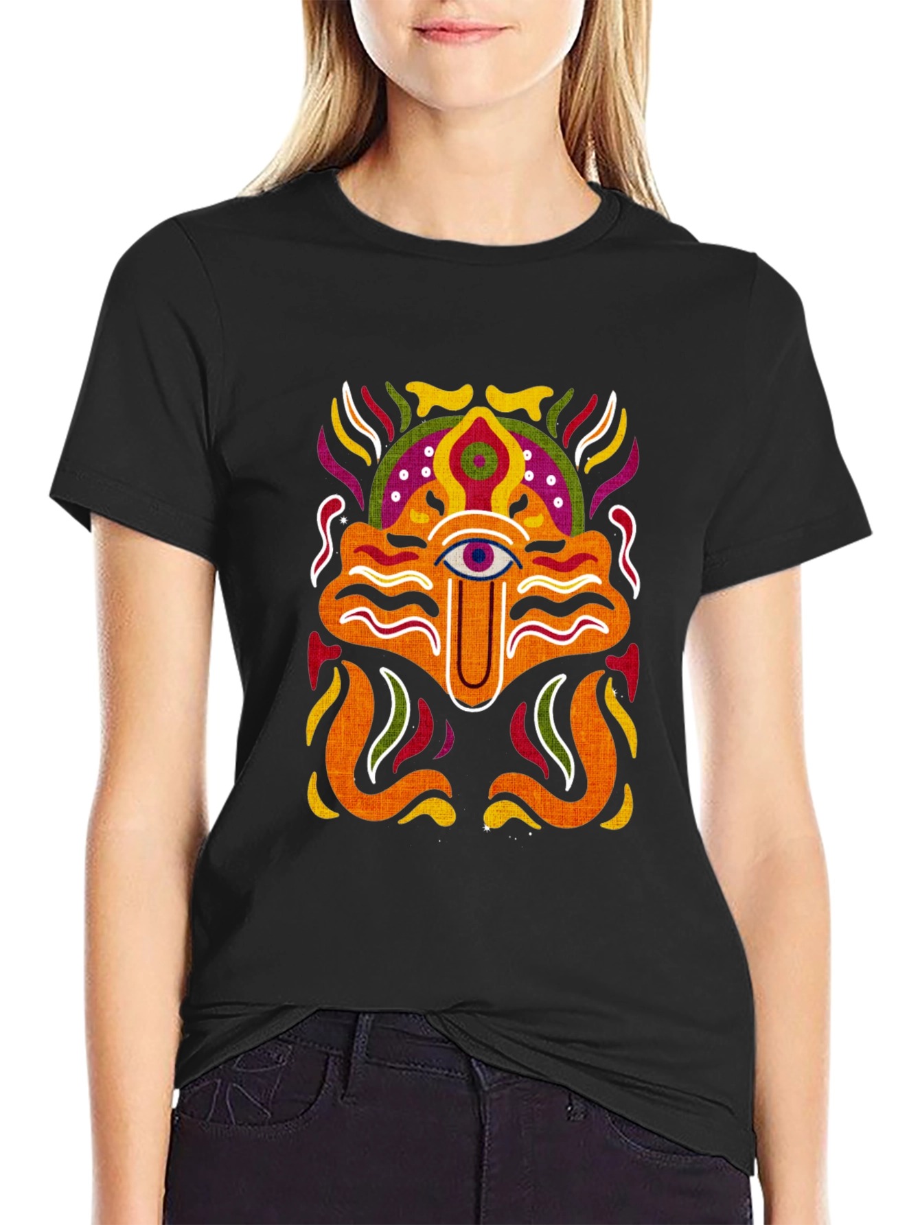 Eye-Catching Graphic Print Tee