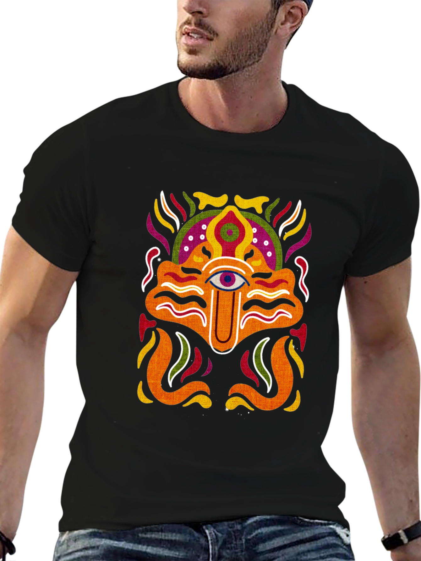 Eye-Catching Graphic Print Tee