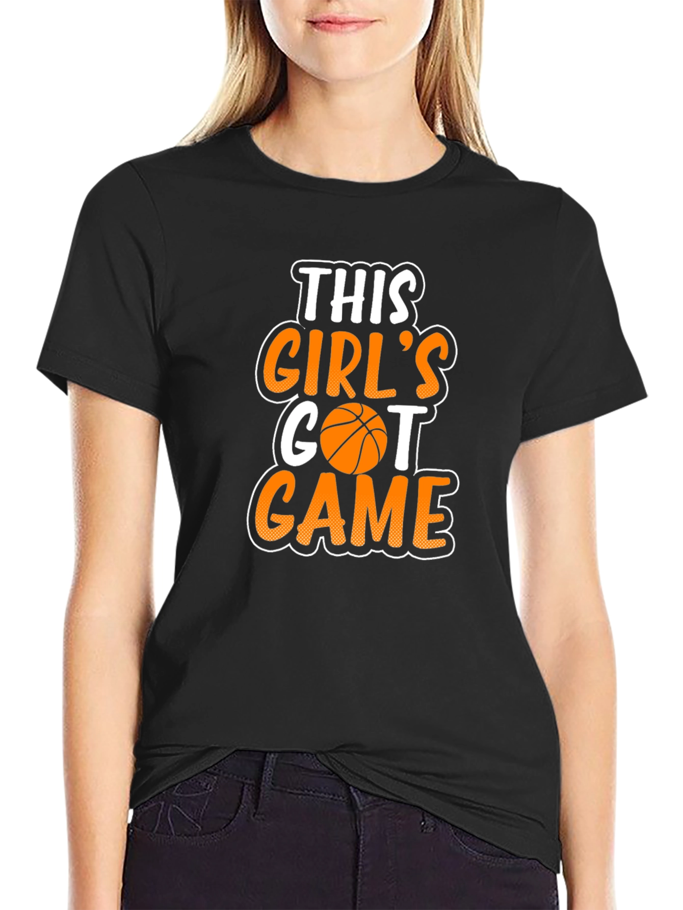 Girls Got Game Basketball Graphic T-Shirt