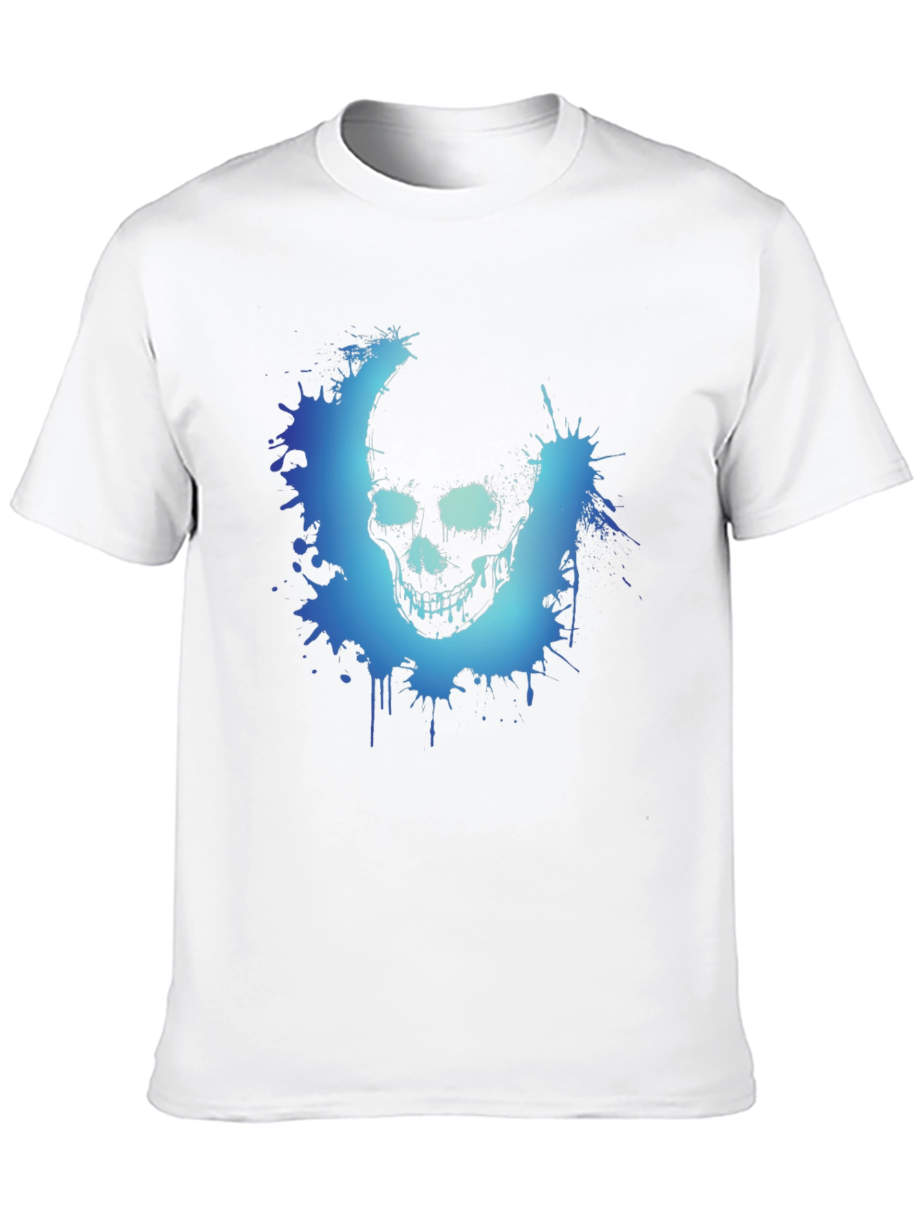 Mens Black Skull Graphic Tee
