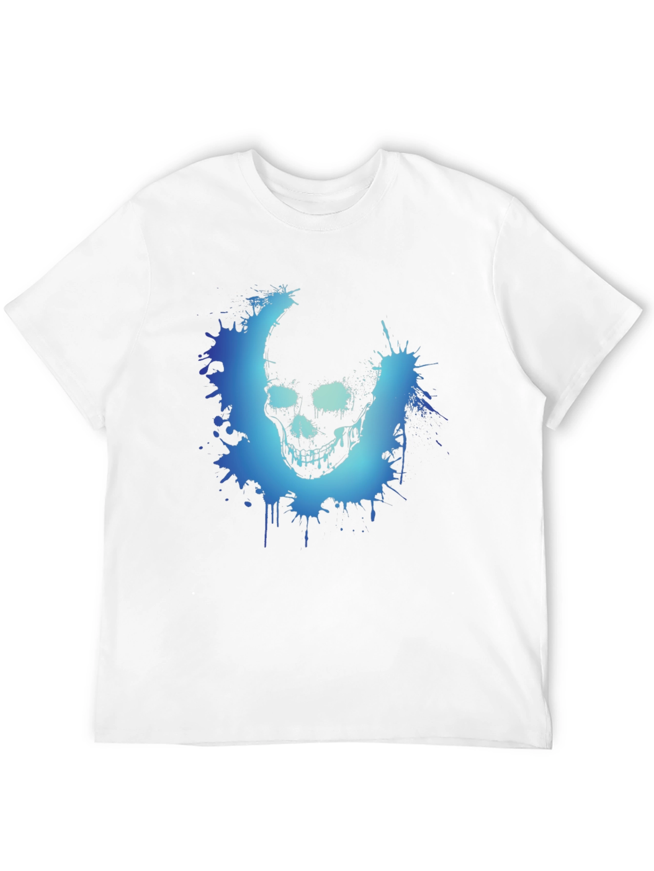 Mens Black Skull Graphic Tee