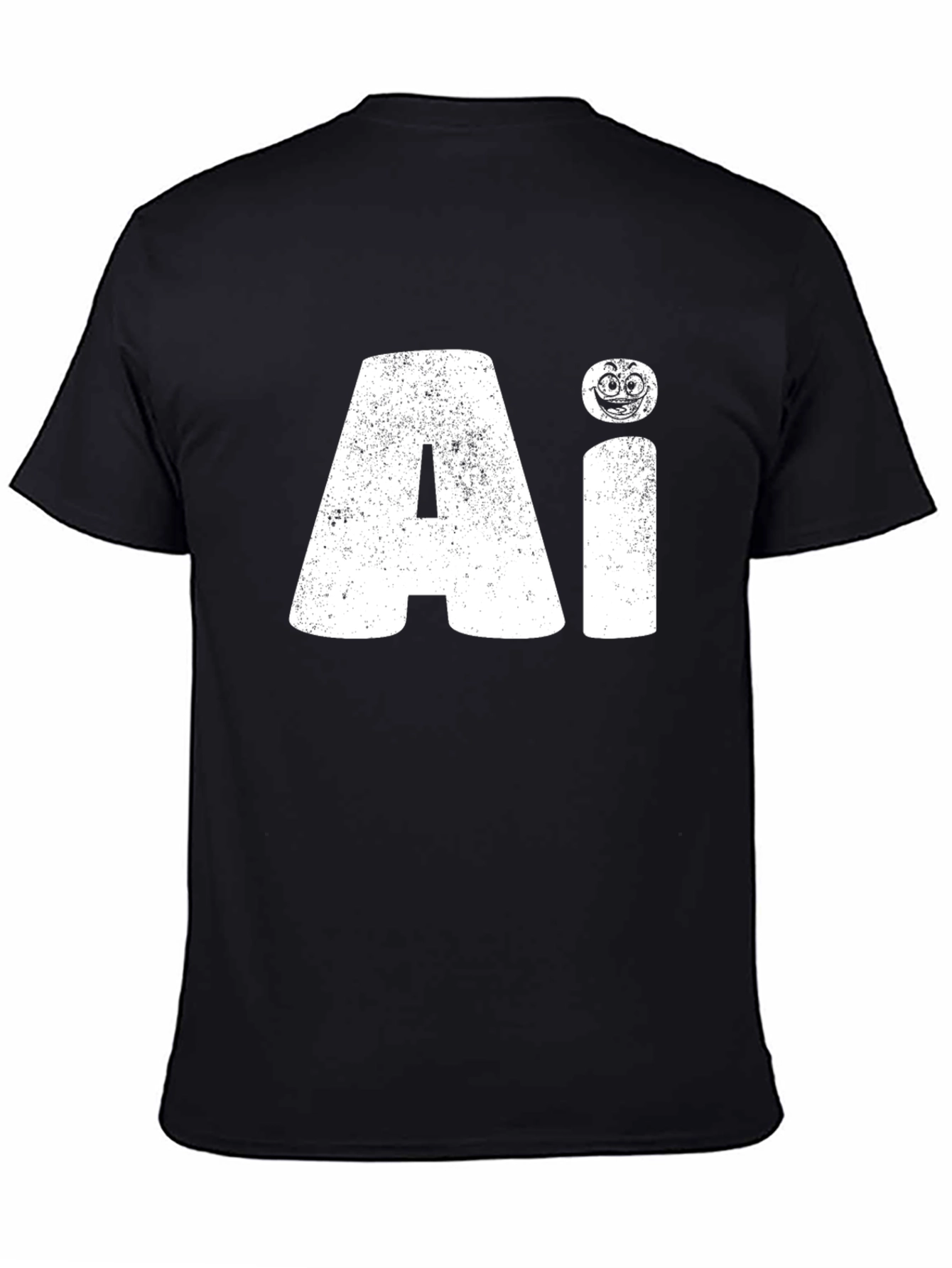 AI Emoji Graphic Black T-Shirt