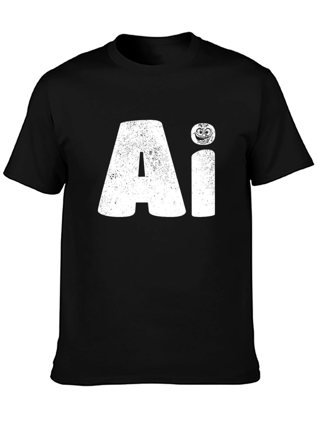 AI Emoji Graphic Black T-Shirt