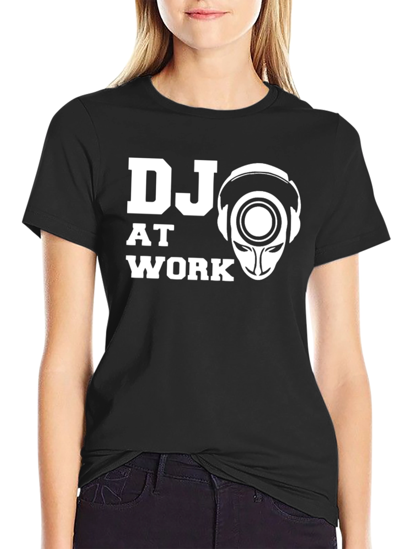 DJ at Work Graphic T-Shirt - Black