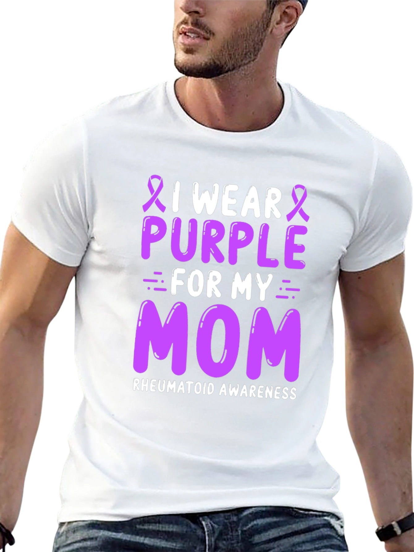 Purple Ribbon Mom Awareness T-Shirt