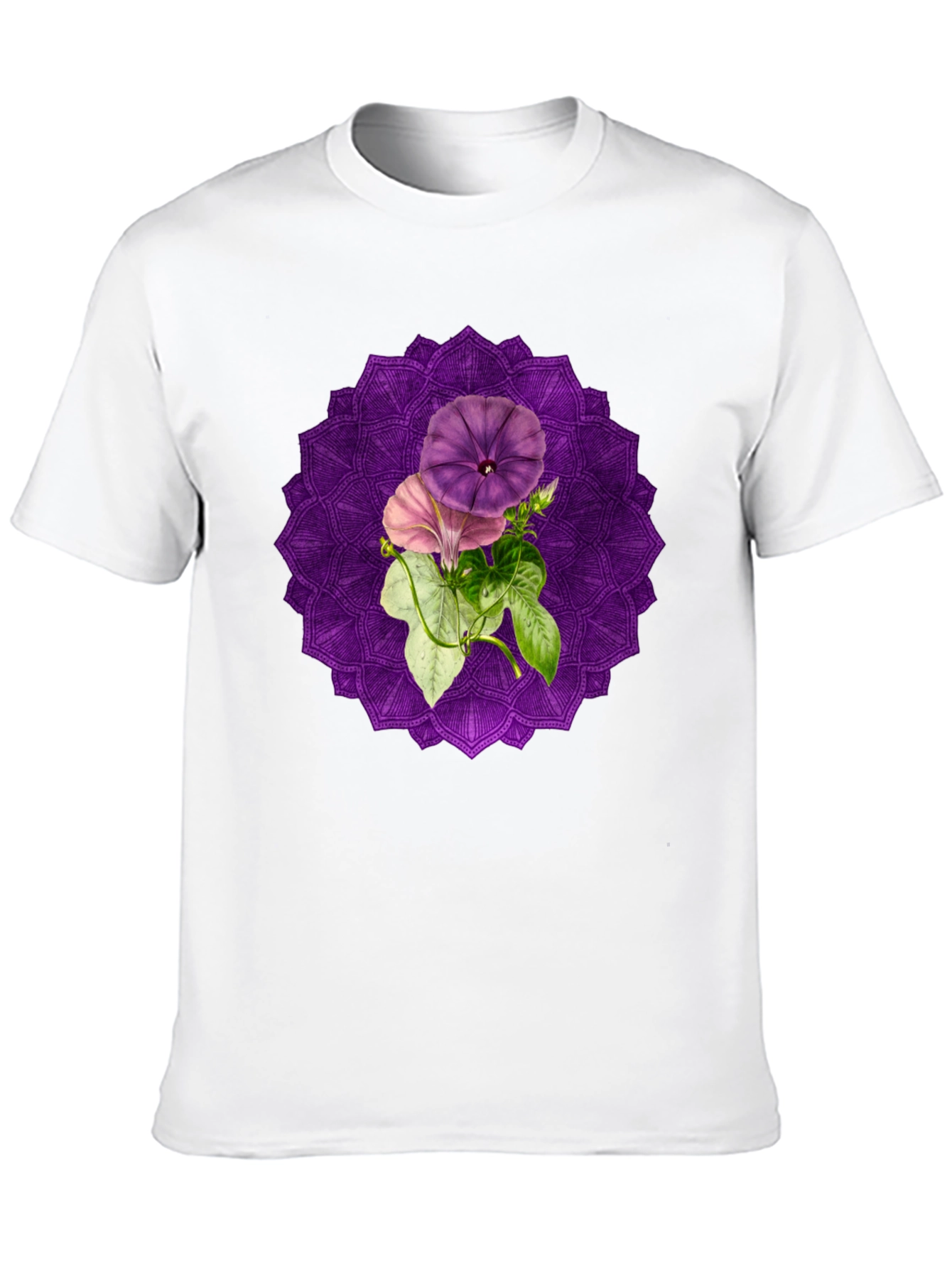 Floral Mandala Graphic Tee - Black