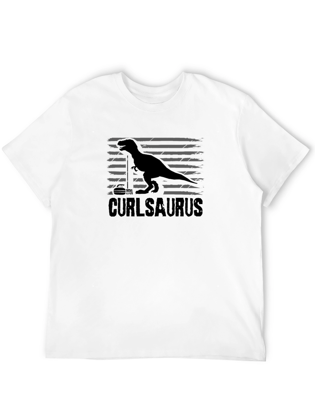 Curlasaurus T-Shirt - Curling Dinosaur Tee