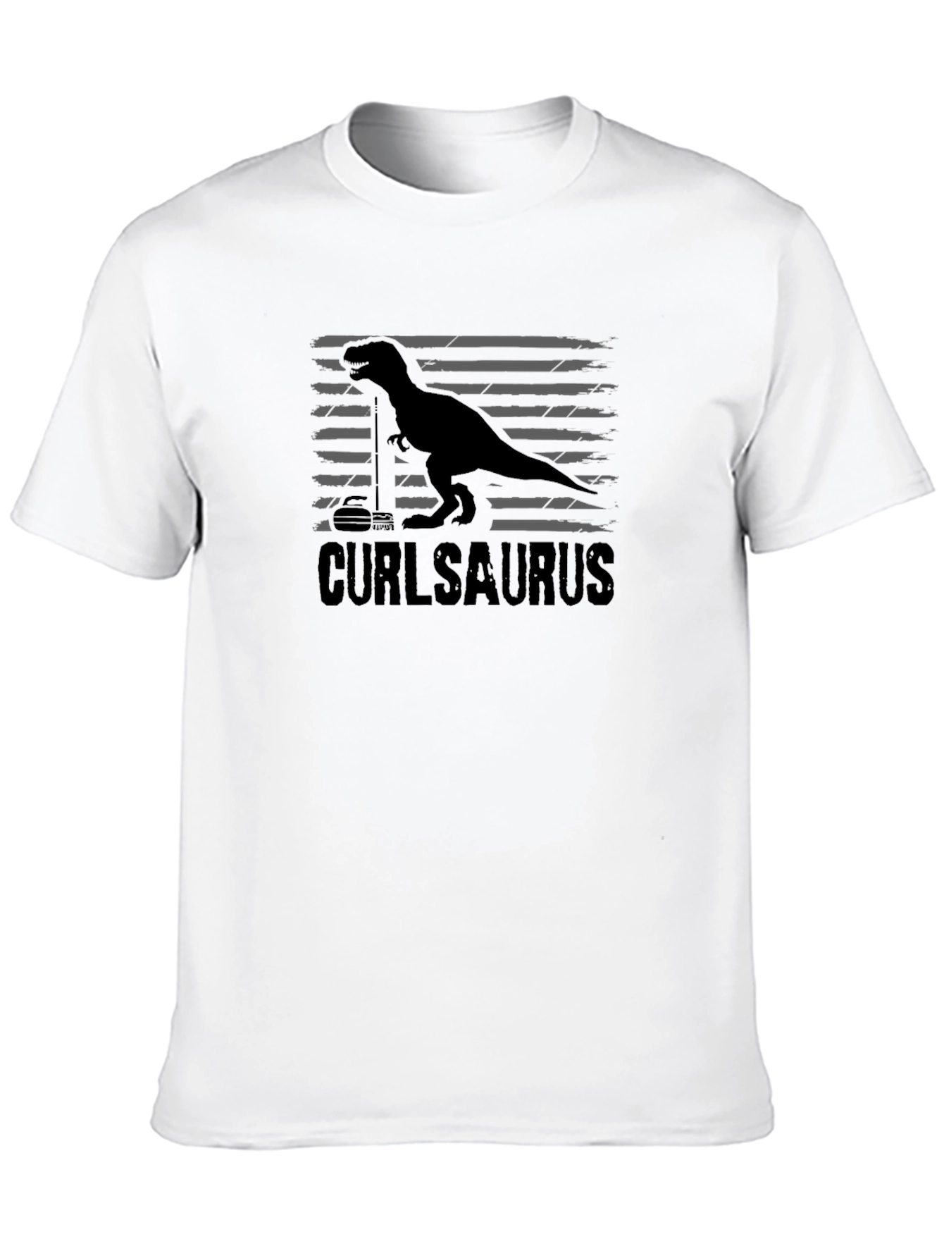 Curlasaurus T-Shirt - Curling Dinosaur Tee