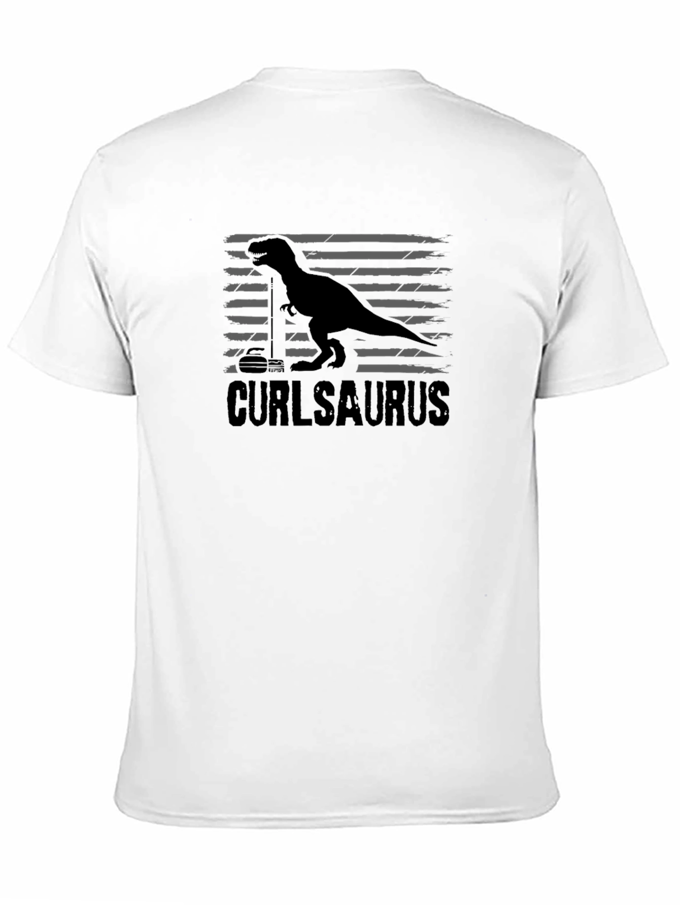Curlasaurus T-Shirt - Curling Dinosaur Tee