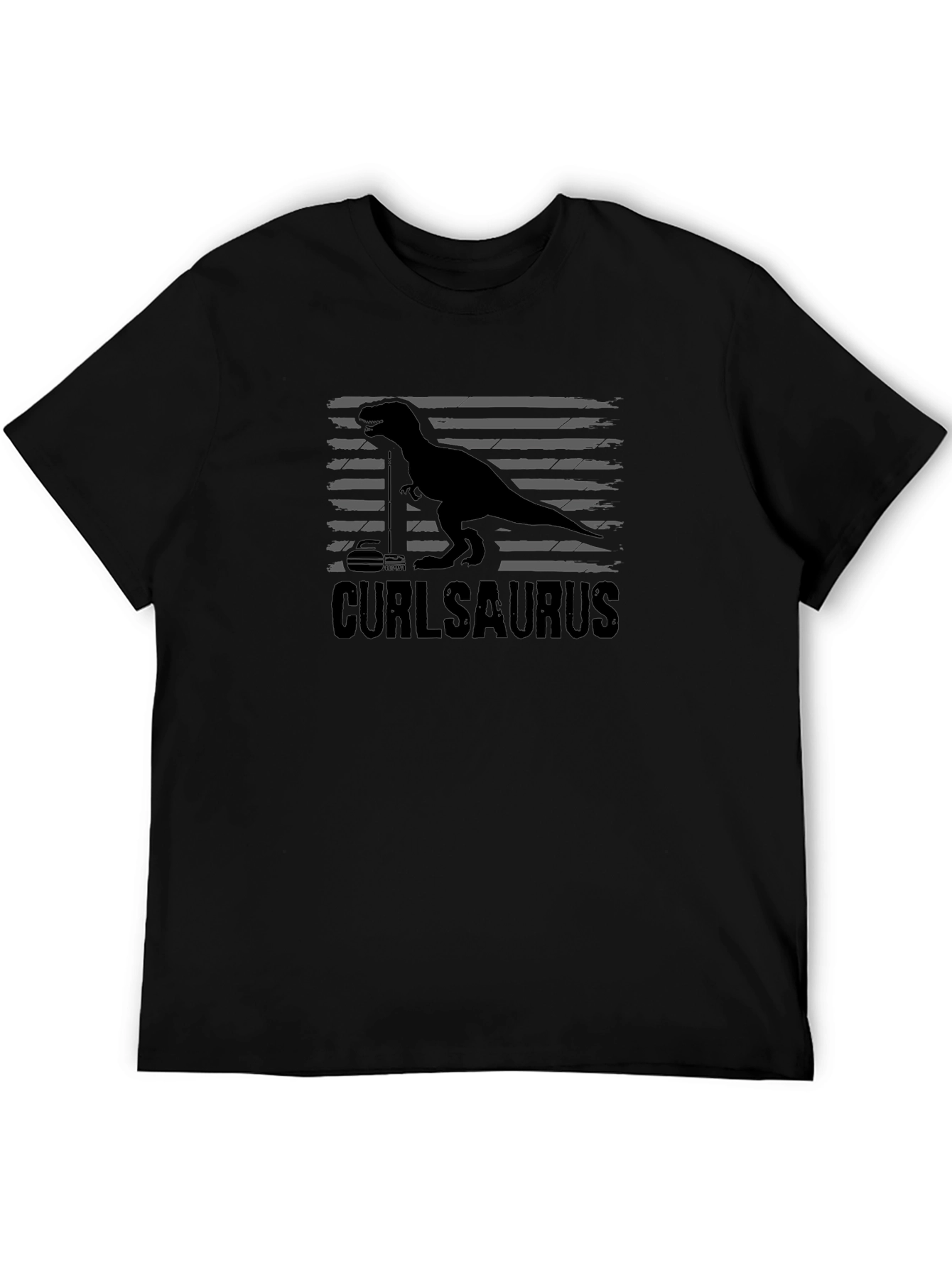 Curlasaurus T-Shirt - Curling Dinosaur Tee