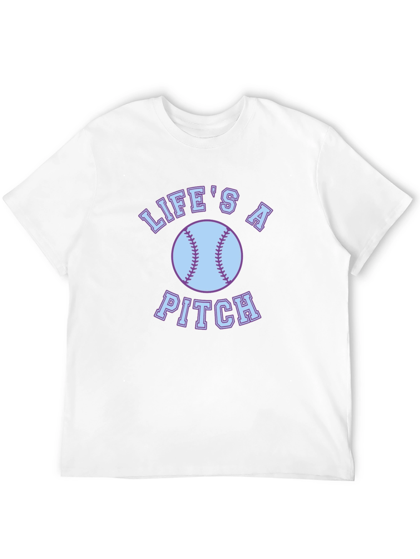 Lifes a Pitch Baseball Graphic Tee - Black