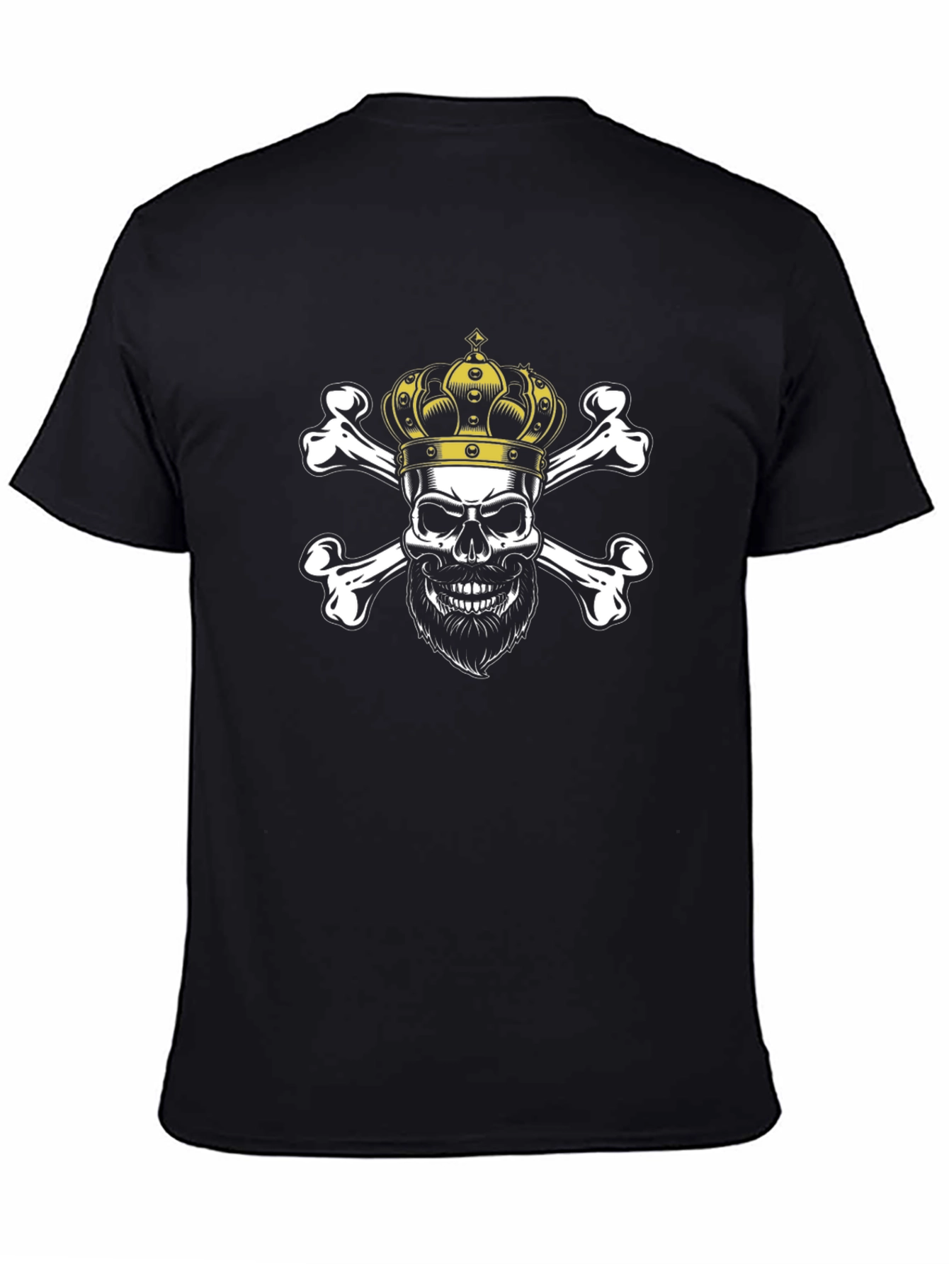 Skull King Graphic Tee - Black Crew Neck
