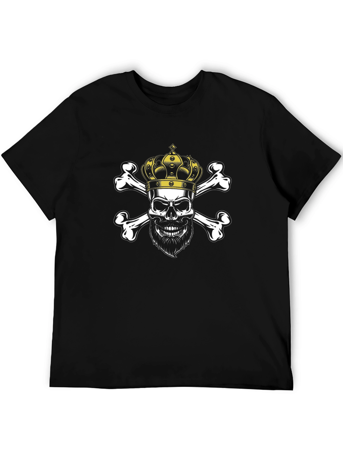 Skull King Graphic Tee - Black Crew Neck
