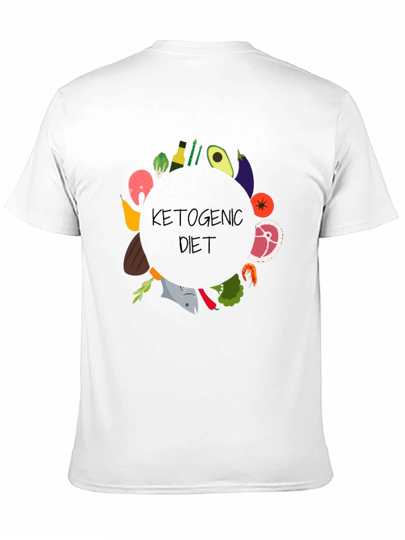 Ketogenic Diet T-Shirt - Food Circle Design
