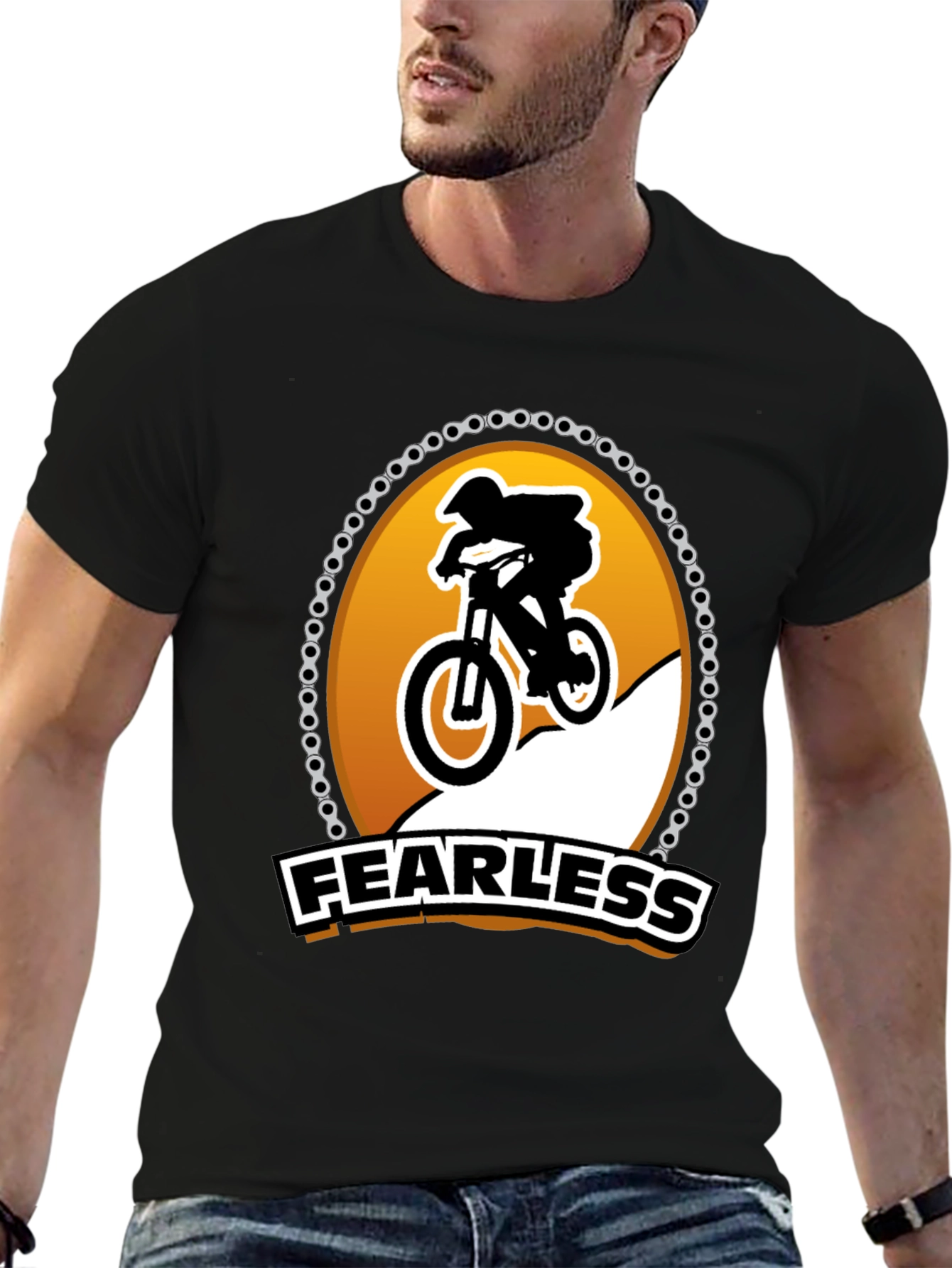 Fearless Biker Graphic T-Shirt