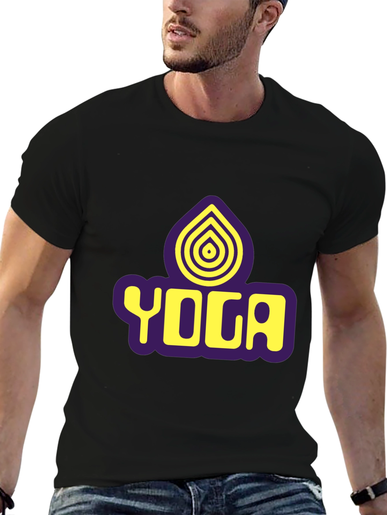 Yoga Graphic Black T-Shirt