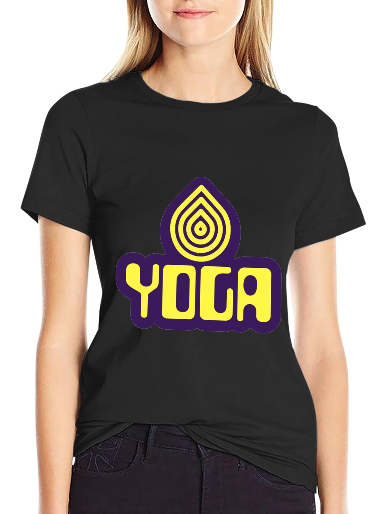 Yoga Graphic Black T-Shirt