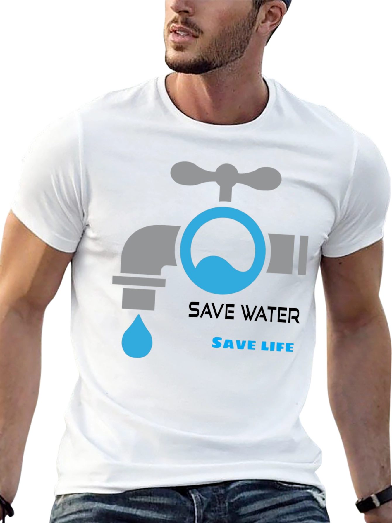Save Water Save Life Graphic T-Shirt
