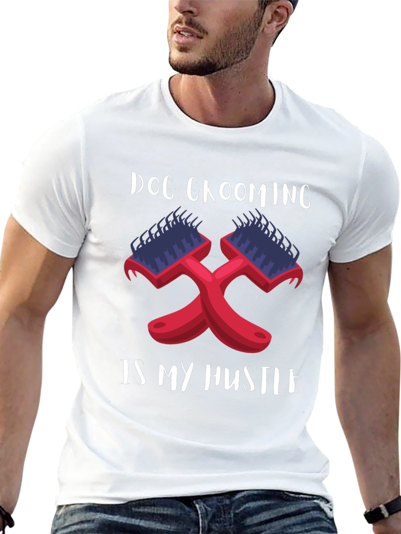 Dog Grooming is My Hustle Black T-Shirt