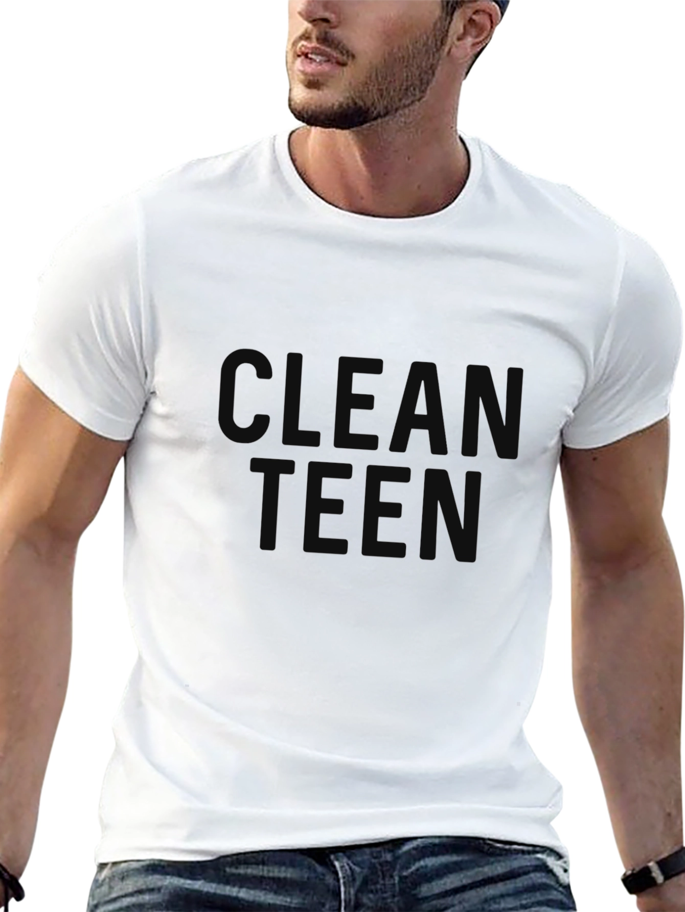 Clean Teen Graphic Tee - Classic Black T-Shirt