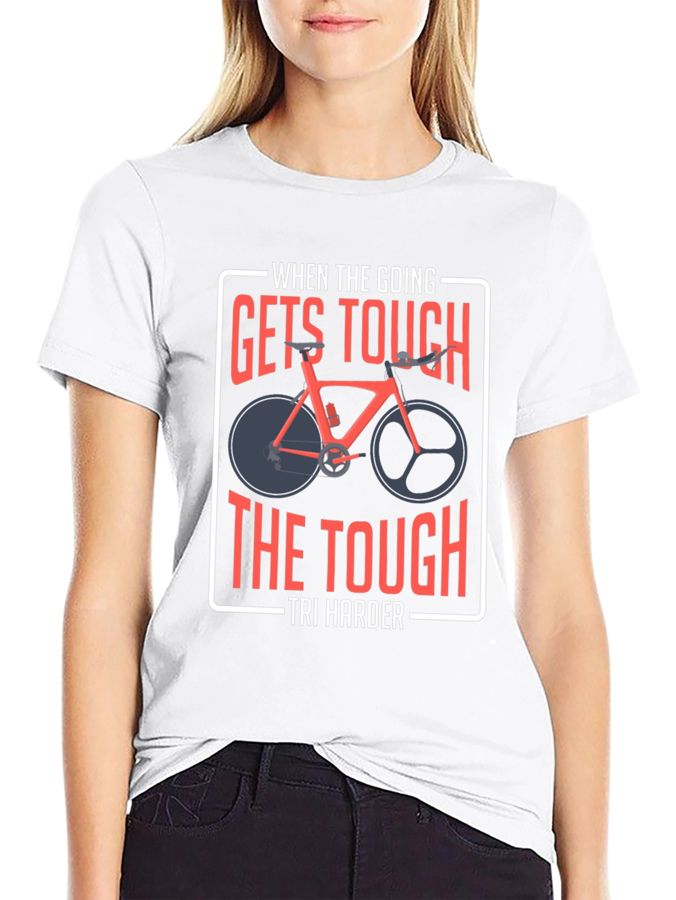 Tri Harder T-Shirt - Cycling Motivation